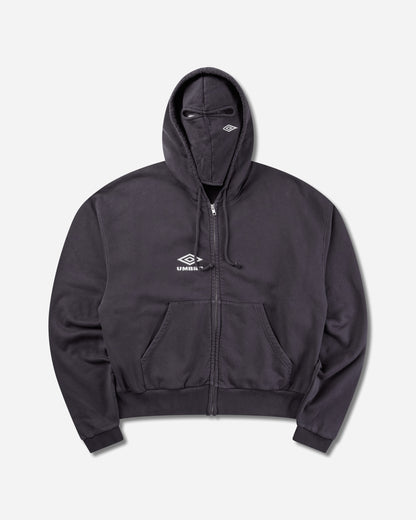 Umbro Compact Masked Zip Hoodie Washed Black Sweatshirts Hoodies UBMW0729FA460 BLK0020
