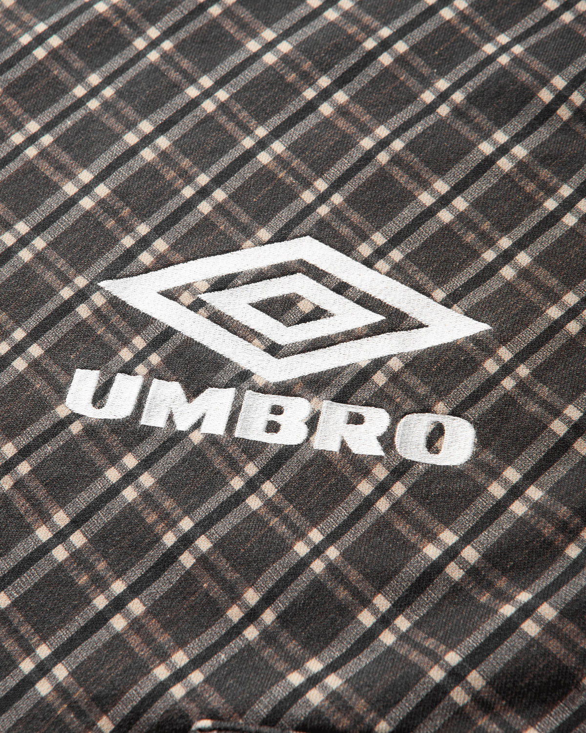 Umbro Plaid Masked Hoodie Brown Sweatshirts Hoodies UBMW0664JY181 BRW0001