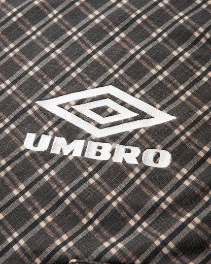 Umbro Plaid Masked Hoodie Brown Sweatshirts Hoodies UBMW0664JY181 BRW0001
