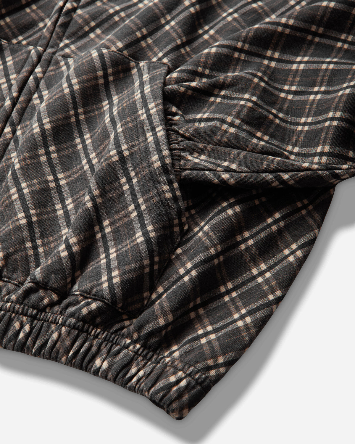 Umbro Plaid Masked Hoodie Brown Sweatshirts Hoodies UBMW0664JY181 BRW0001
