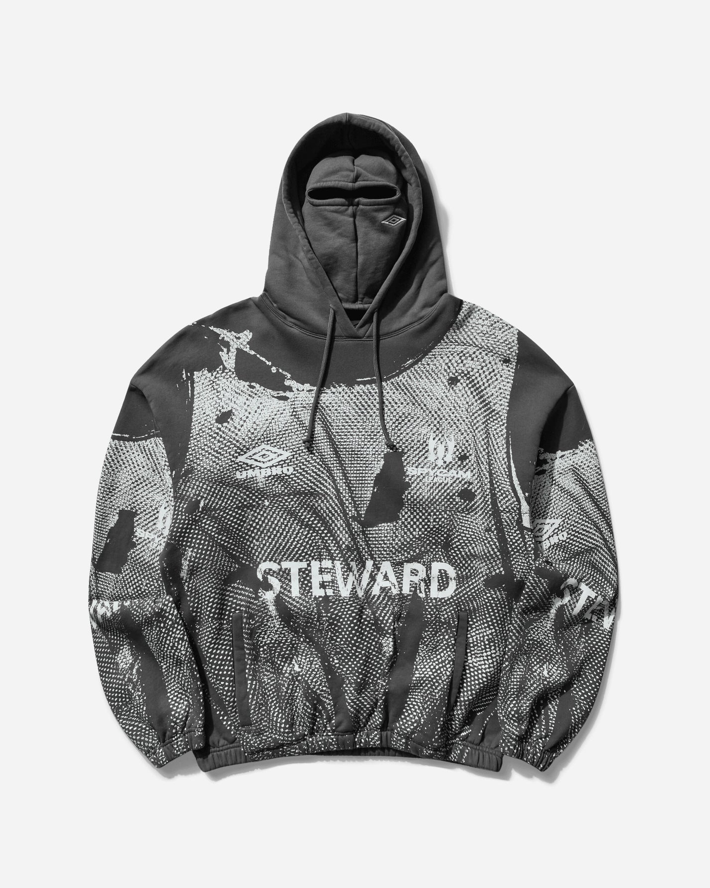 Umbro Steward Vest Masked Hoodie Dark Grey Sweatshirts Hoodies UBMW0347FA220 GRY0003