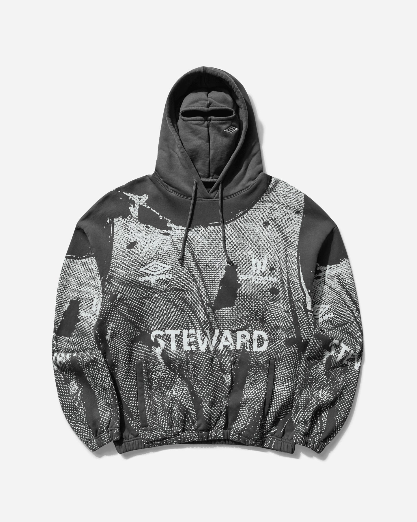 Umbro Steward Vest Masked Hoodie Dark Grey Sweatshirts Hoodies UBMW0347FA220 GRY0003