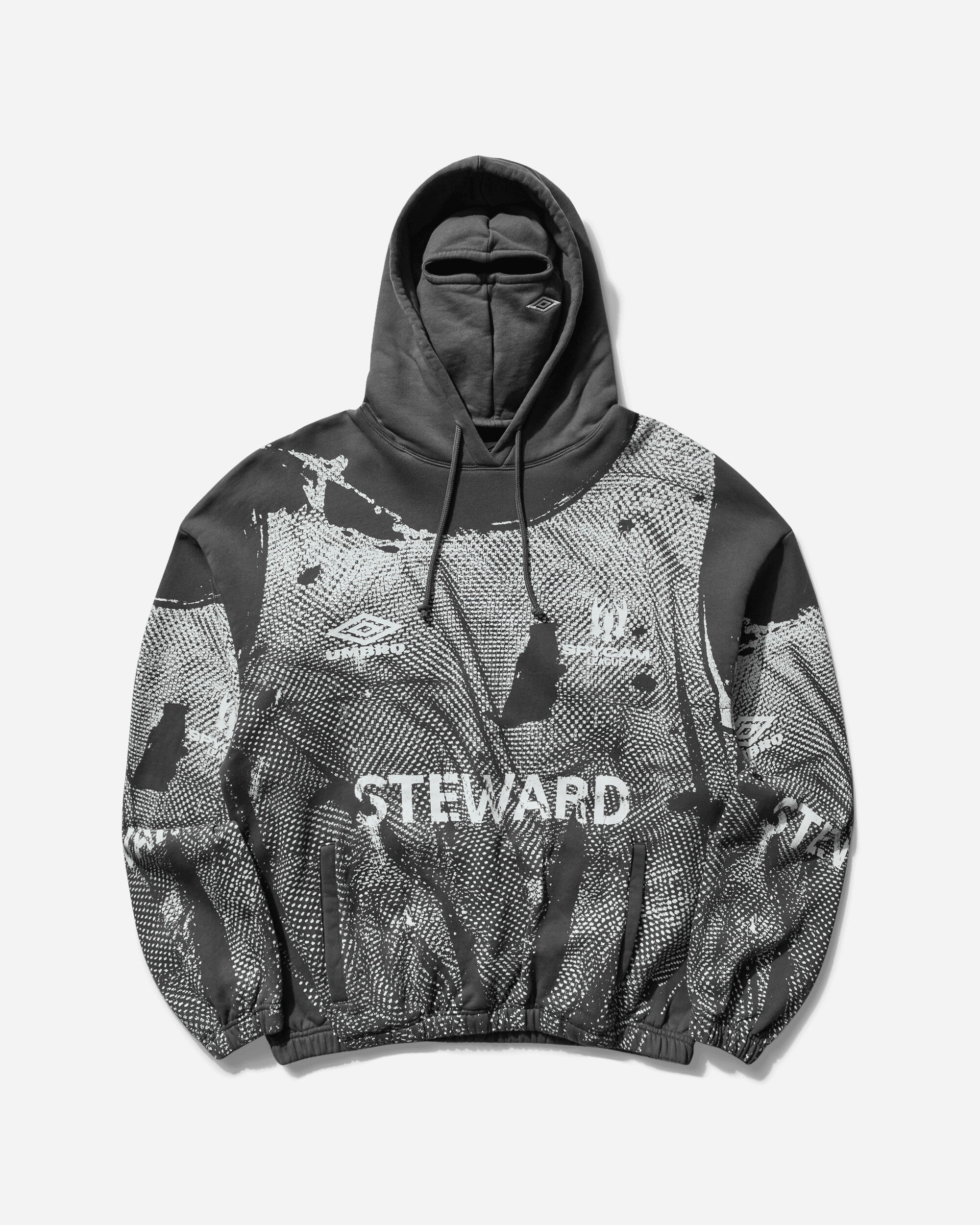 Umbro Steward Vest Masked Hoodie Dark Grey Sweatshirts Hoodies UBMW0347FA220 GRY0003