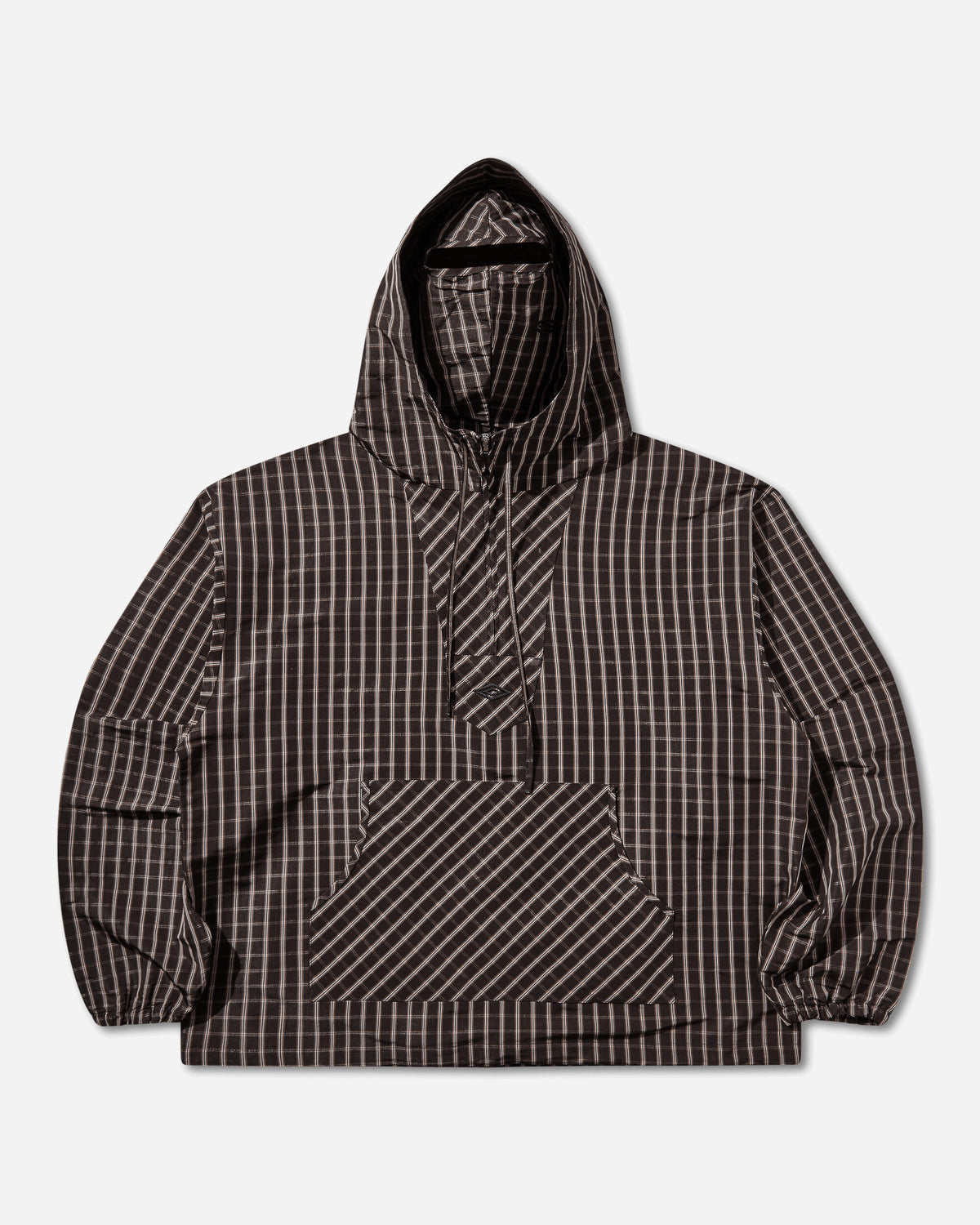 Umbro Check Masked Anorak Burgundy Coats and Jackets Jackets UBMW0695FA445 RED0007