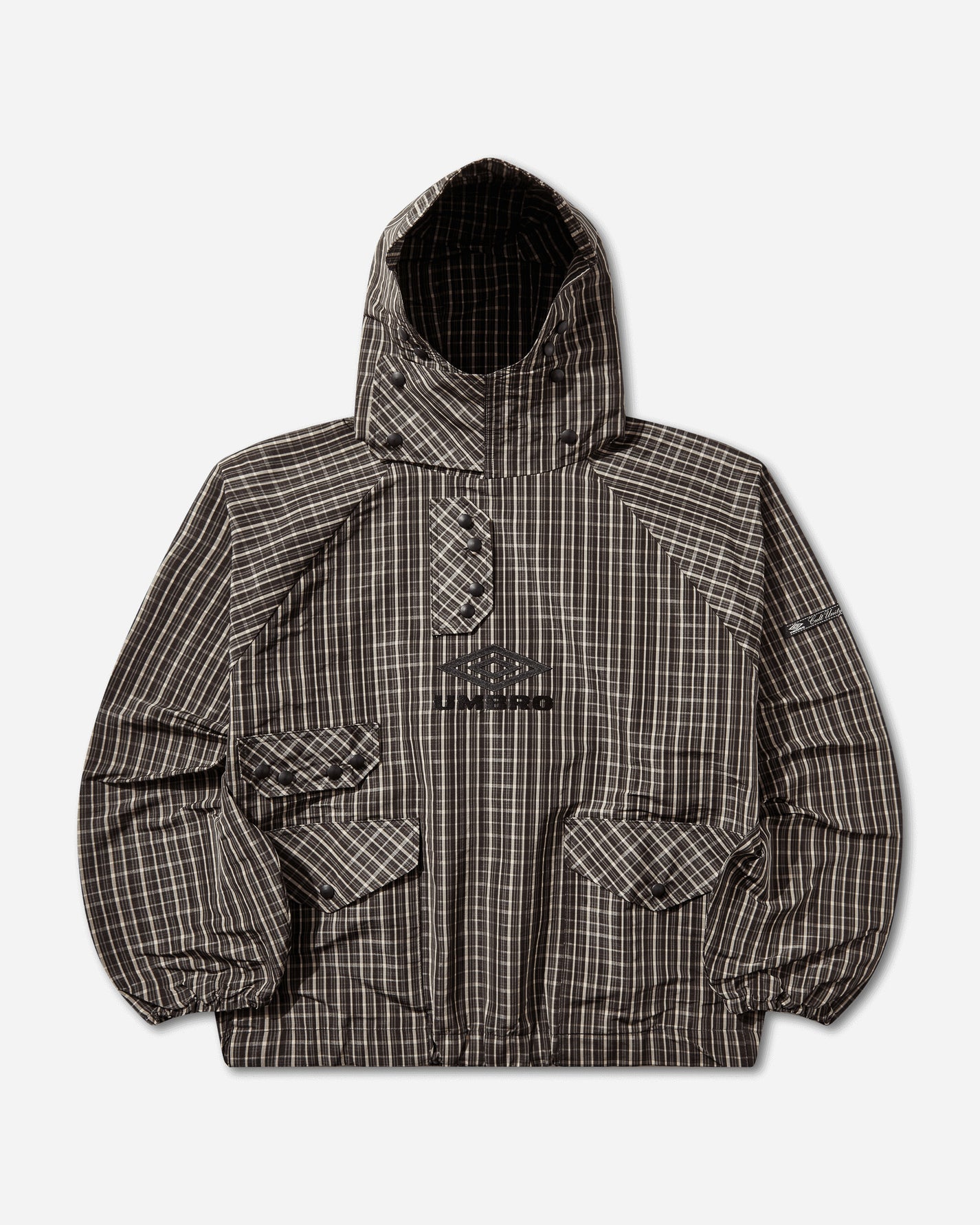 Umbro Check Smock Anorak Beige Dark Brown Coats and Jackets Jackets UBMW0470FA300 BEG0015