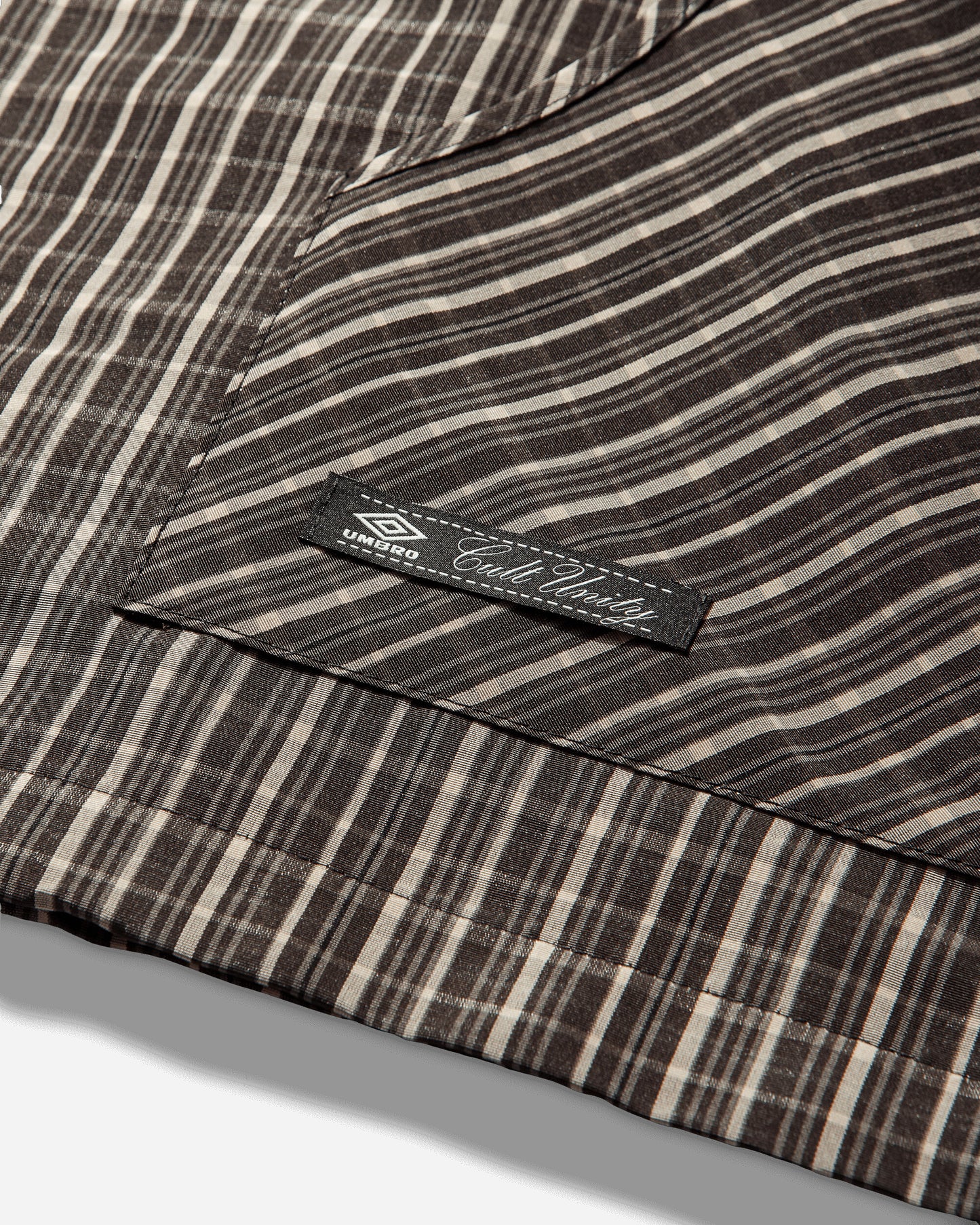 Umbro Checked Masked Anorak Beige Dark Brown Coats and Jackets Jackets UBMW0547FA361 BEG0015