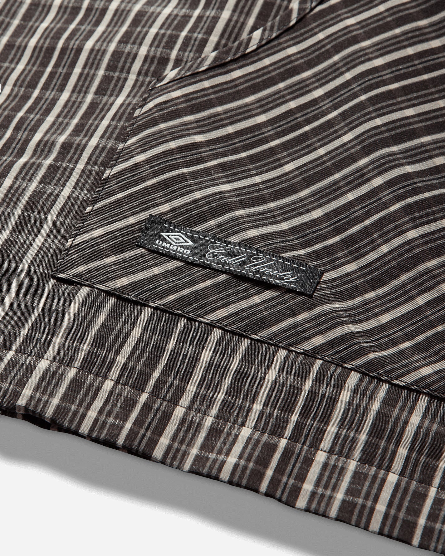 Umbro Checked Masked Anorak Beige Dark Brown Coats and Jackets Jackets UBMW0547FA361 BEG0015