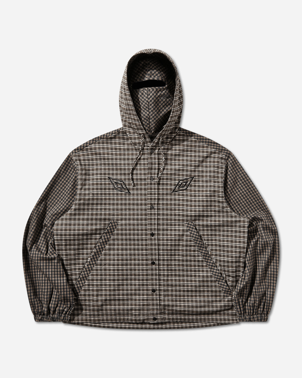 Umbro Double Plaid Jacket Dark Brown Coats and Jackets Jackets UBMW0721FA456 BRW0003