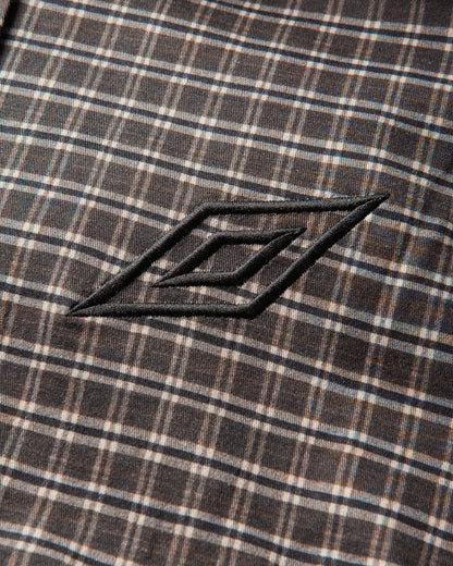 Umbro Double Plaid Jacket Dark Brown Coats and Jackets Jackets UBMW0721FA456 BRW0003