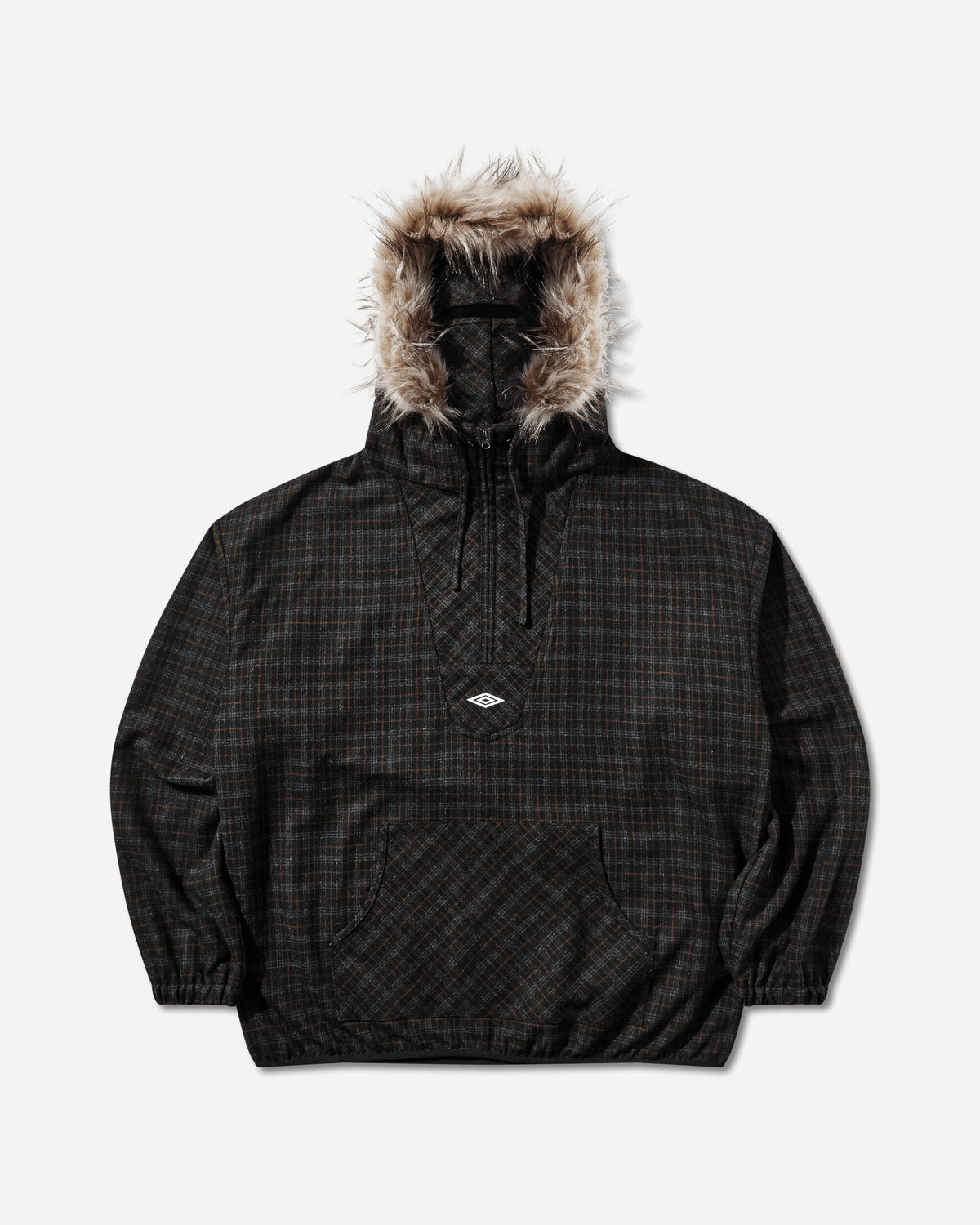 Umbro Flannel Fur Anorak Dark Brown Coats and Jackets Jackets UBMW0650FA433 BRW0003