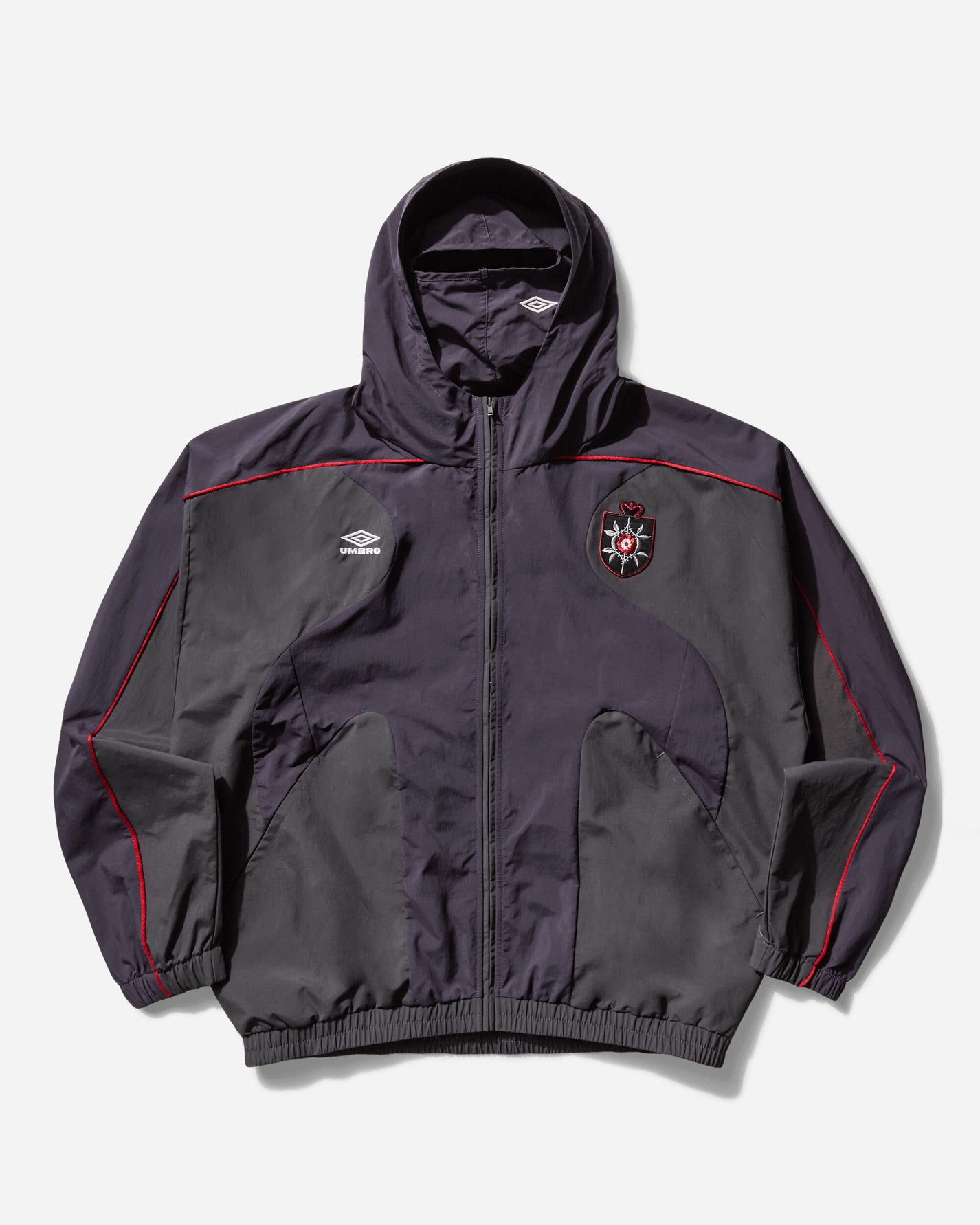 Umbro Rose Crest Masked Tracksuit Dark Grey Dark Purple Coats and Jackets Jackets UBMW0344FA217 GRY0042