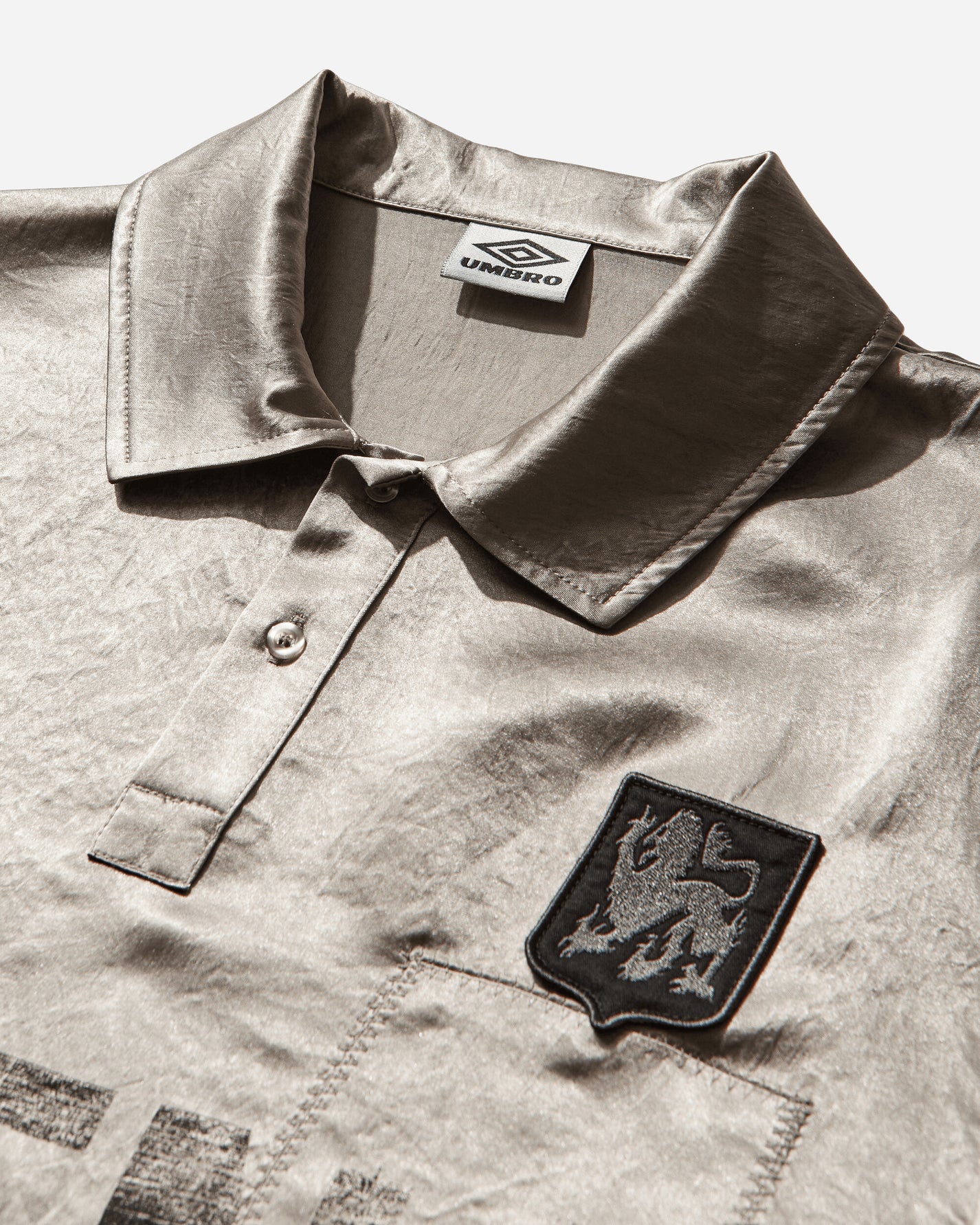 Umbro Satin Enfield Shirt Silver Pearl Shirts Longsleeve Shirt UBMW0512FA336 GRY0009