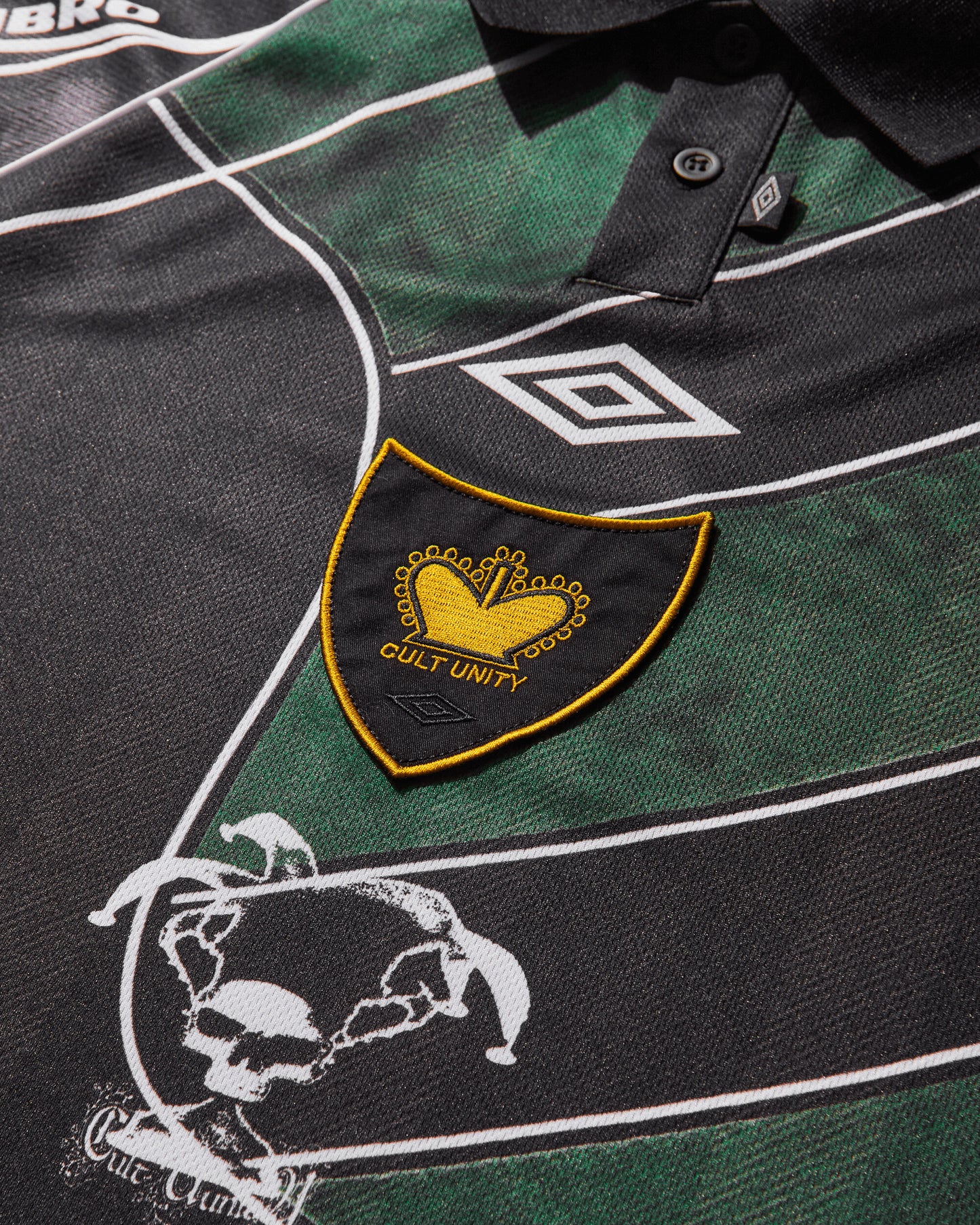 Umbro 95 96 Ls Polo Dark Green Black T-Shirts Polo UBMW0403FA252 GRN0052