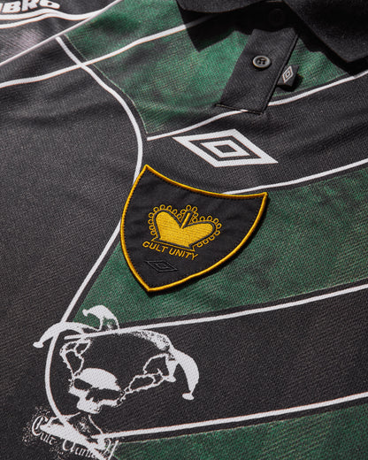 Umbro 95 96 Ls Polo Dark Green Black T-Shirts Polo UBMW0403FA252 GRN0052