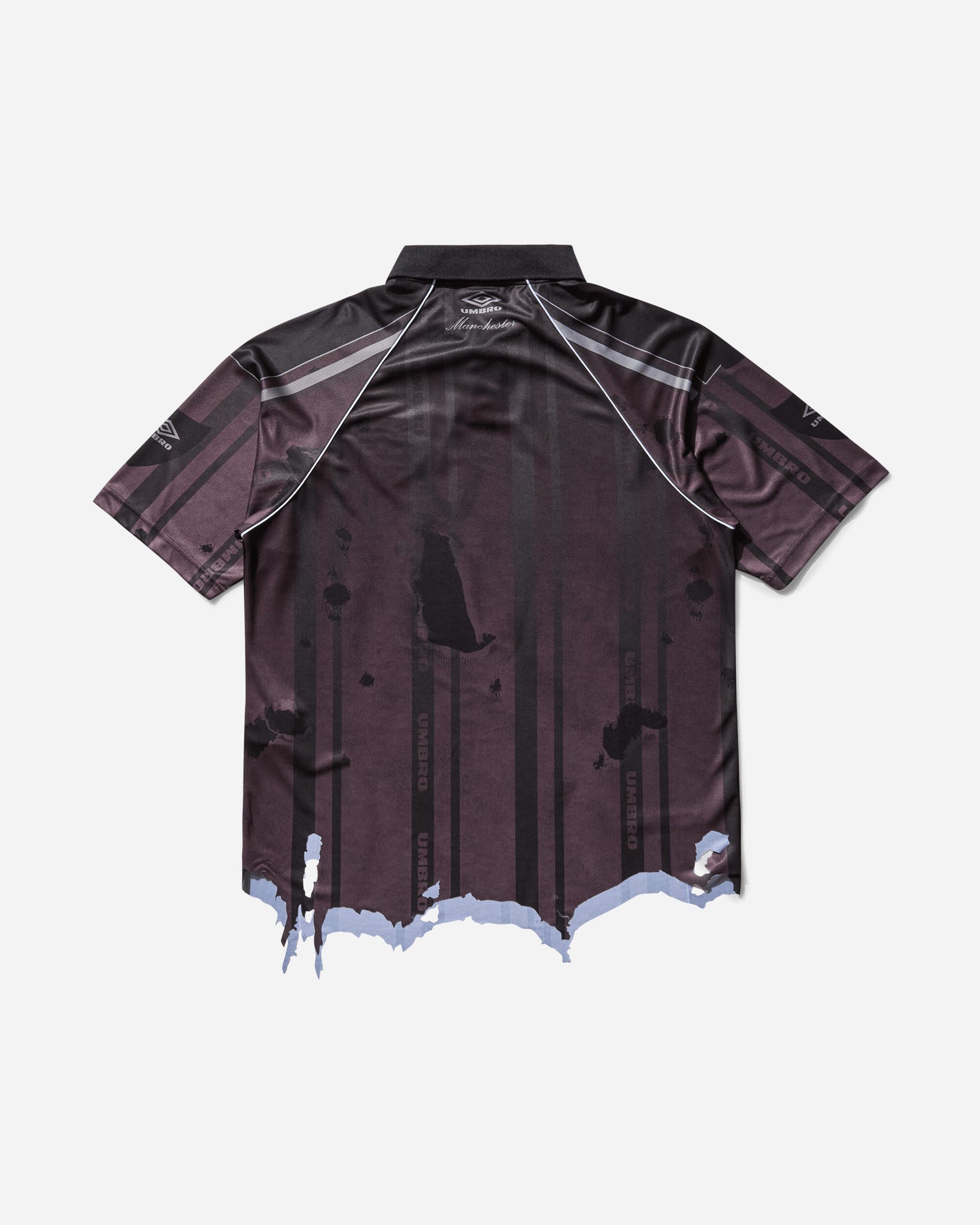 Umbro Distressed Spycam Polo Purple Black T-Shirts Polo UBMW0355FA225 PLE0004
