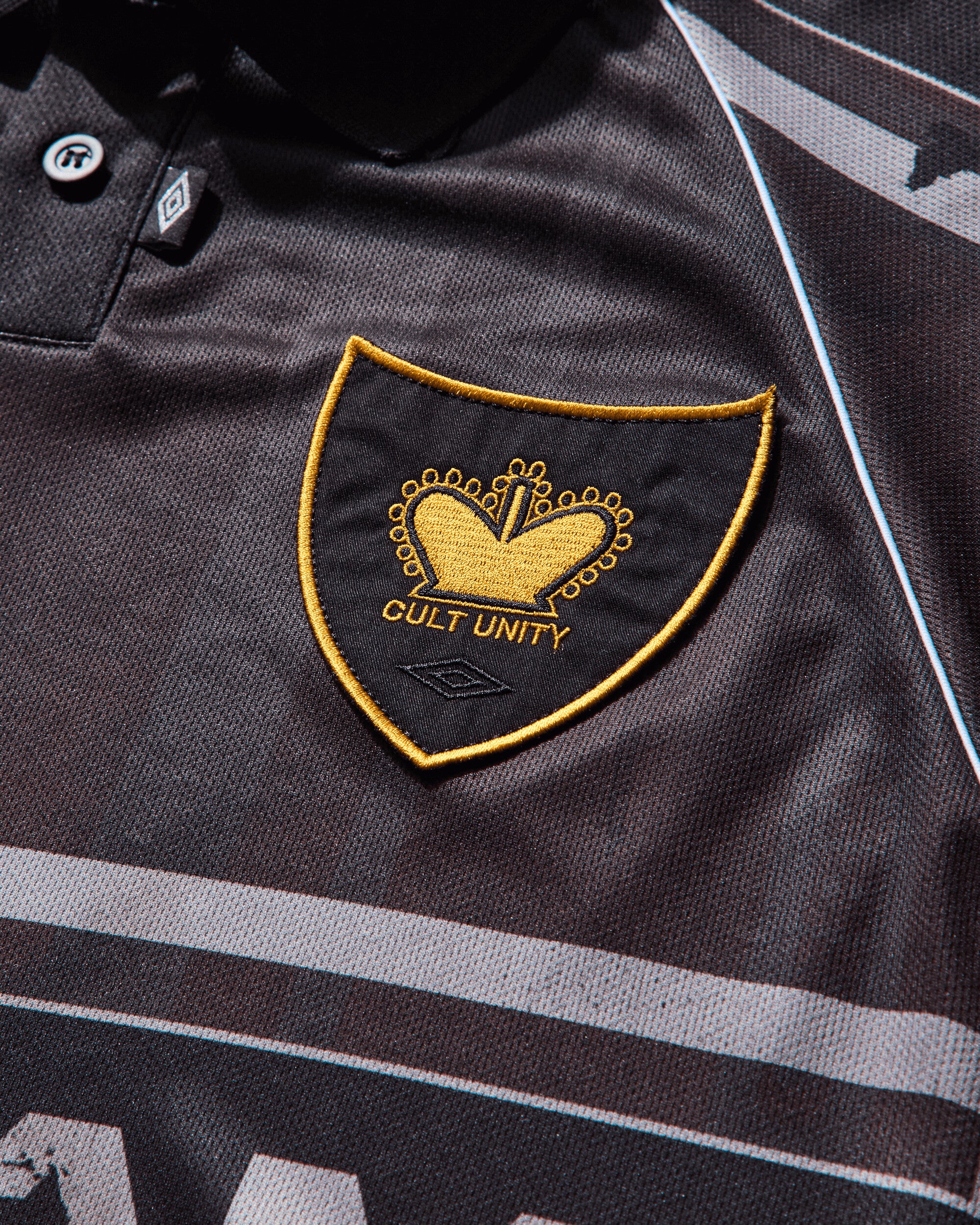 Umbro Distressed Spycam Polo Purple Black T-Shirts Polo UBMW0355FA225 PLE0004