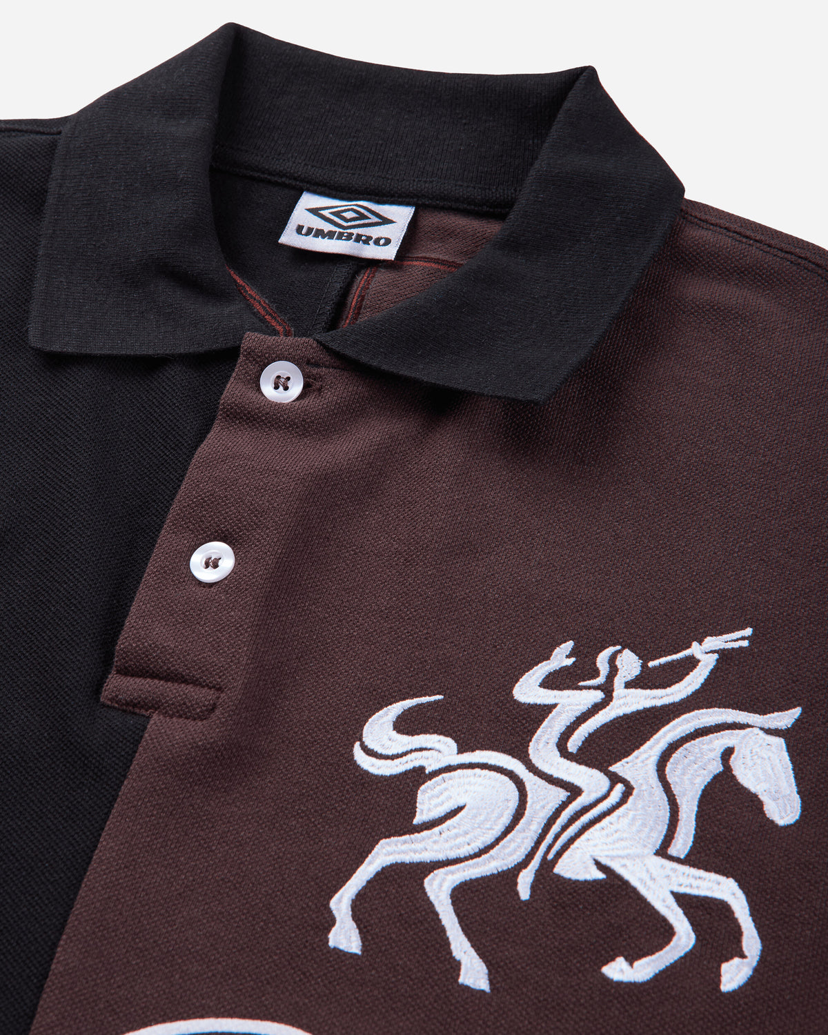 Umbro Trance Polo Ls Brown Black T-Shirts Polo UCDMW002JY02 BRW0050