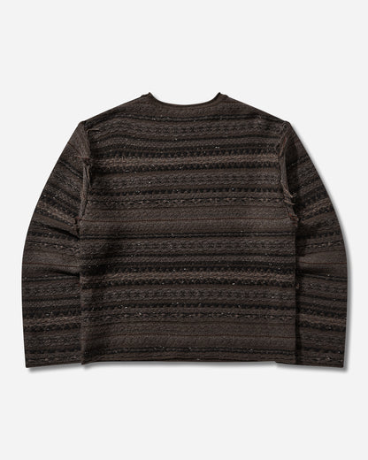 Umbro Fair Isle Crest Crew Black Brown Knitwears Sweaters UBMW0654YA27 BLK0040