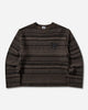 Umbro Fair Isle Crest Crew Black Brown Knitwears Sweaters UBMW0654YA27 BLK0040