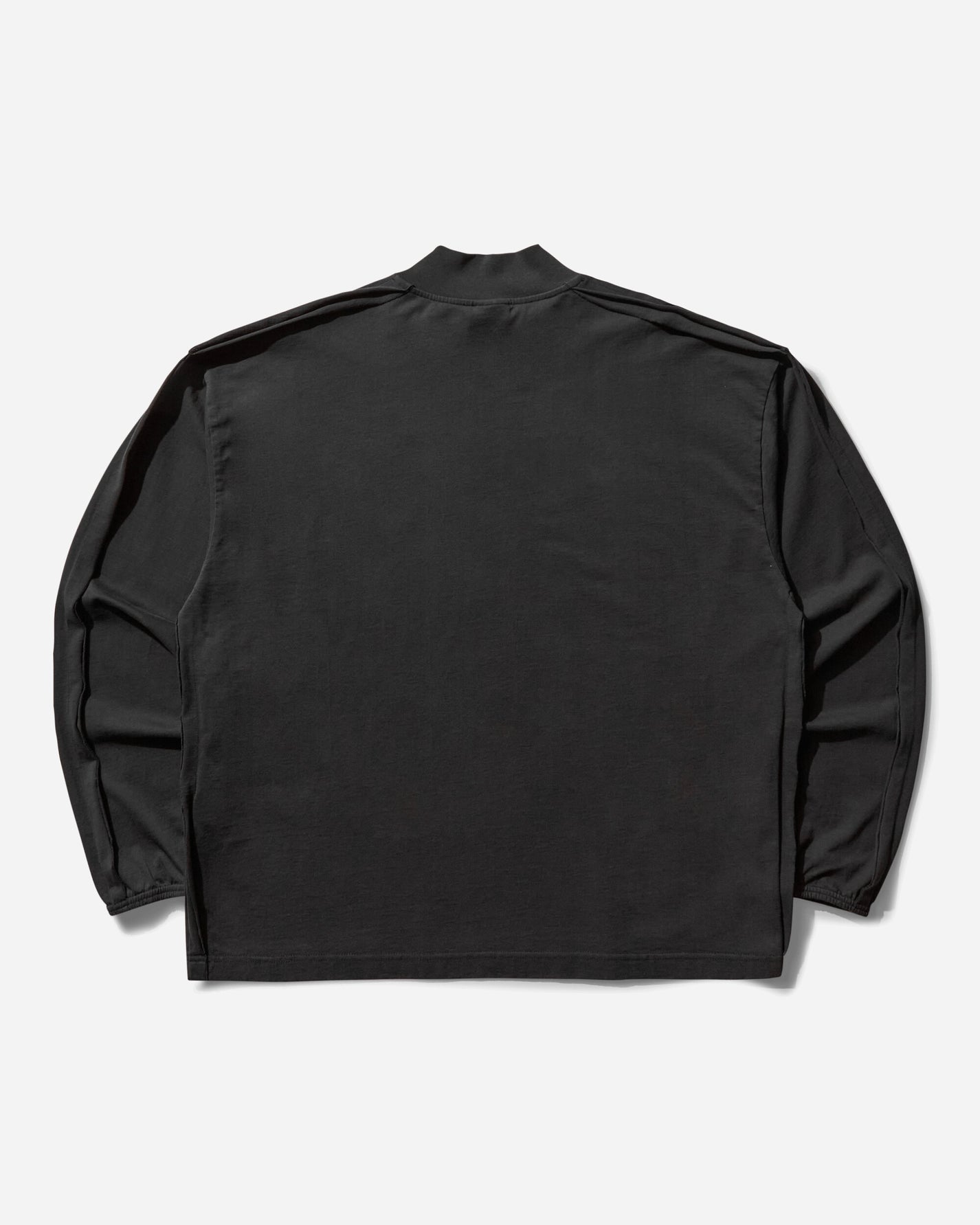 Umbro Acuto Mock Long Sleeve Washed Black T-Shirts Top UBMW0363JY105 BLK0020