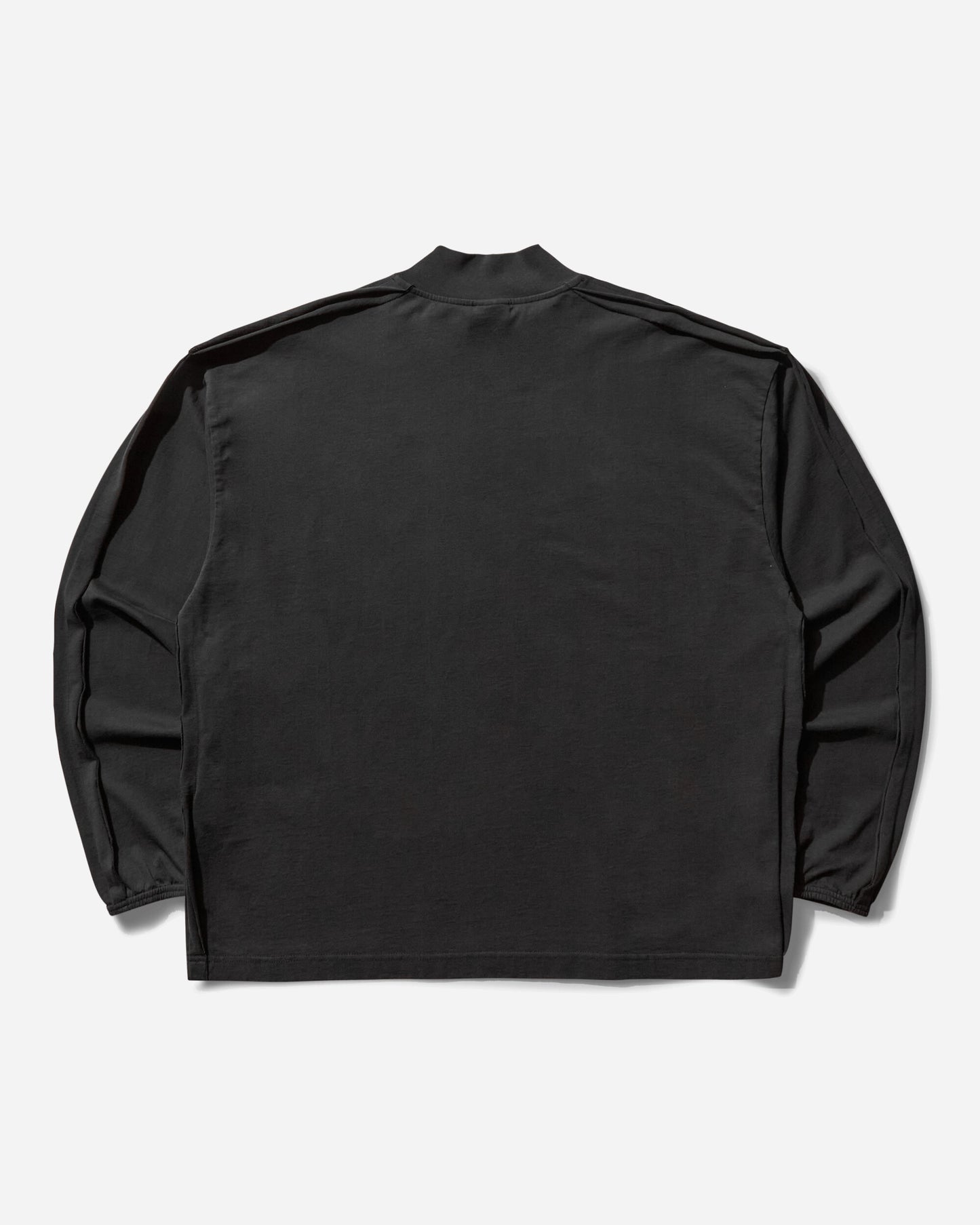 Umbro Acuto Mock Long Sleeve Washed Black T-Shirts Top UBMW0363JY105 BLK0020