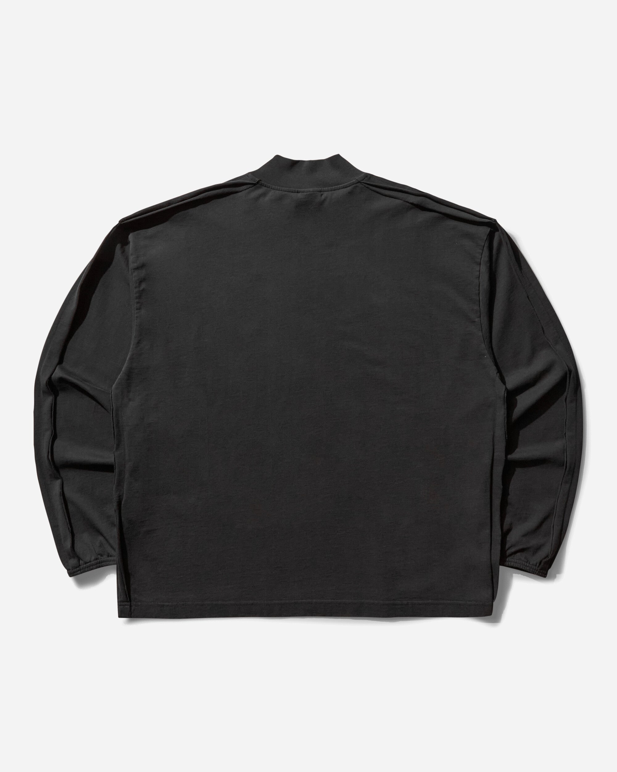 Umbro Acuto Mock Long Sleeve Washed Black T-Shirts Top UBMW0363JY105 BLK0020