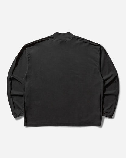 Umbro Acuto Mock Long Sleeve Washed Black T-Shirts Top UBMW0363JY105 BLK0020