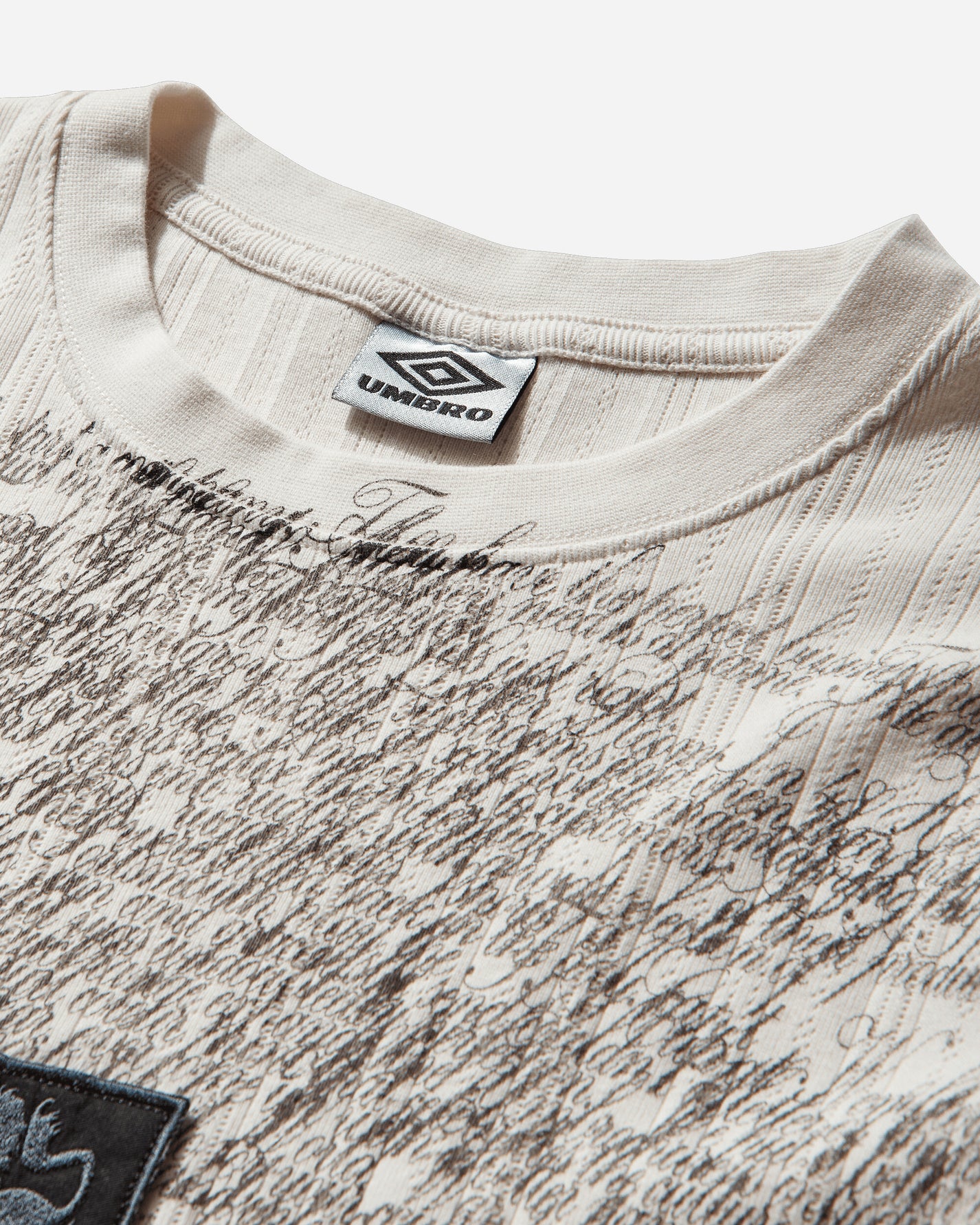 Umbro Biography Pointelle Baby Tee White Powder T-Shirts Top UBMW0526JY150 WTH0014