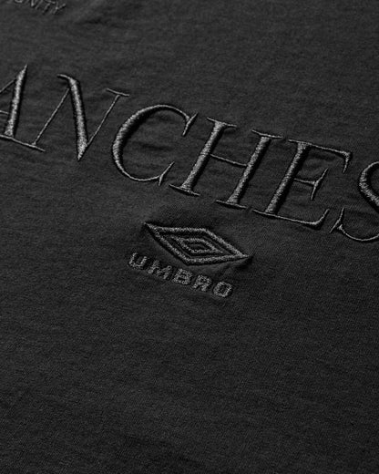 Umbro Manc T Shirt Washed Black T-Shirts Top UBMW0397JY121 BLK0020