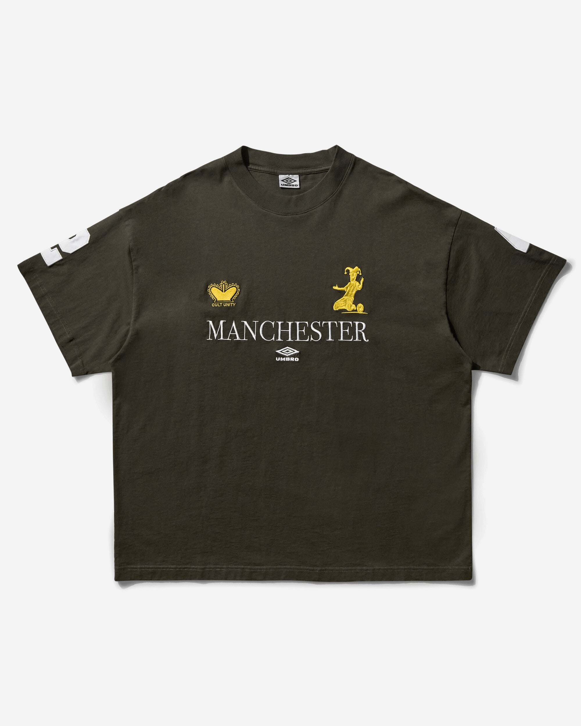 Umbro Manc T Shirt Dark Olive T-Shirts Top UBMW0397JY121 GRN0010