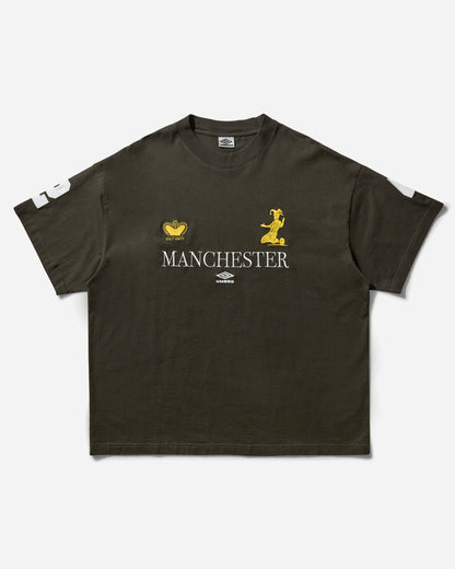 Umbro Manc T Shirt Dark Olive T-Shirts Top UBMW0397JY121 GRN0010