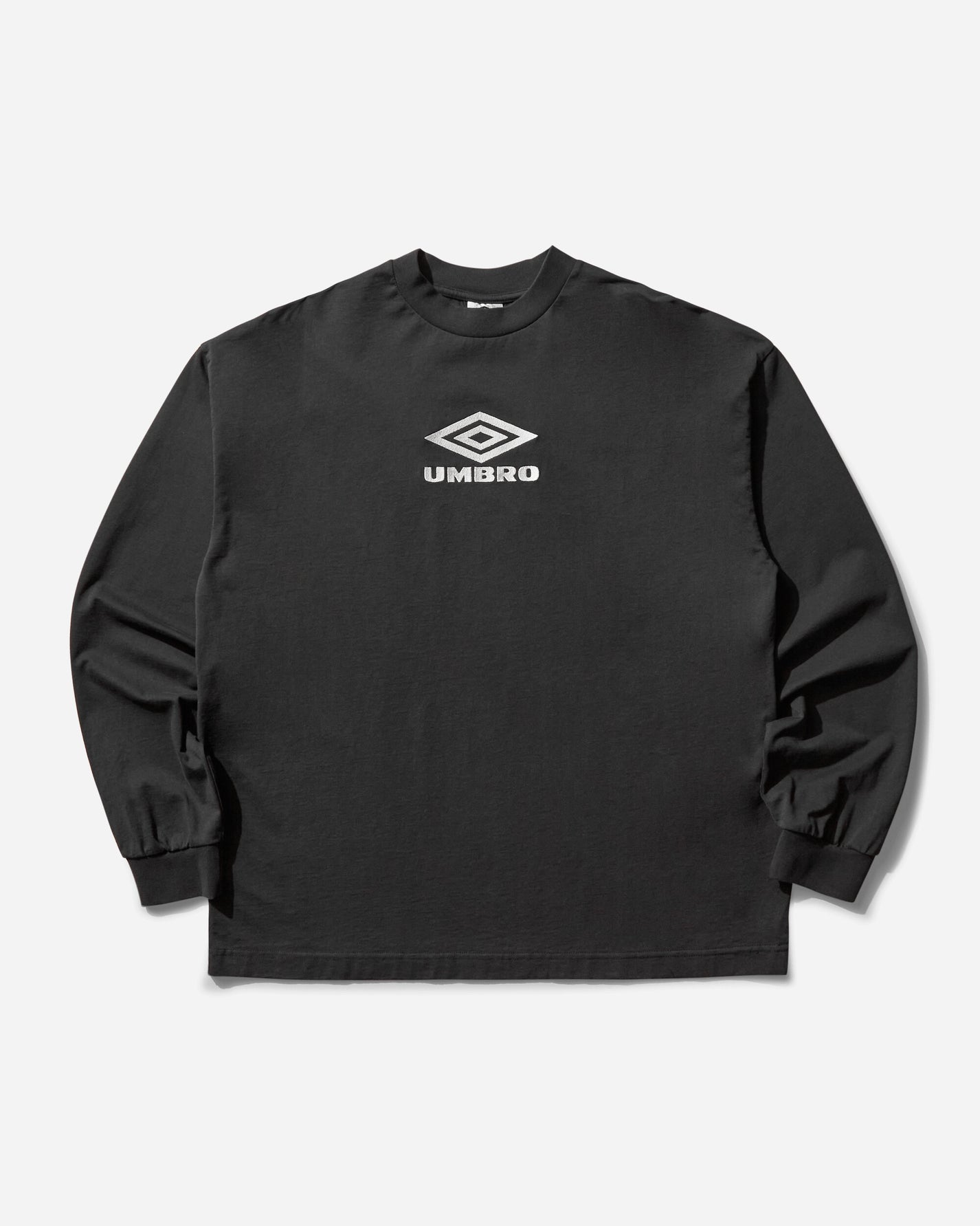 Umbro Og Logo Ls Shirt Washed Black White T-Shirts Top UBMW0237JY54 BLK0052