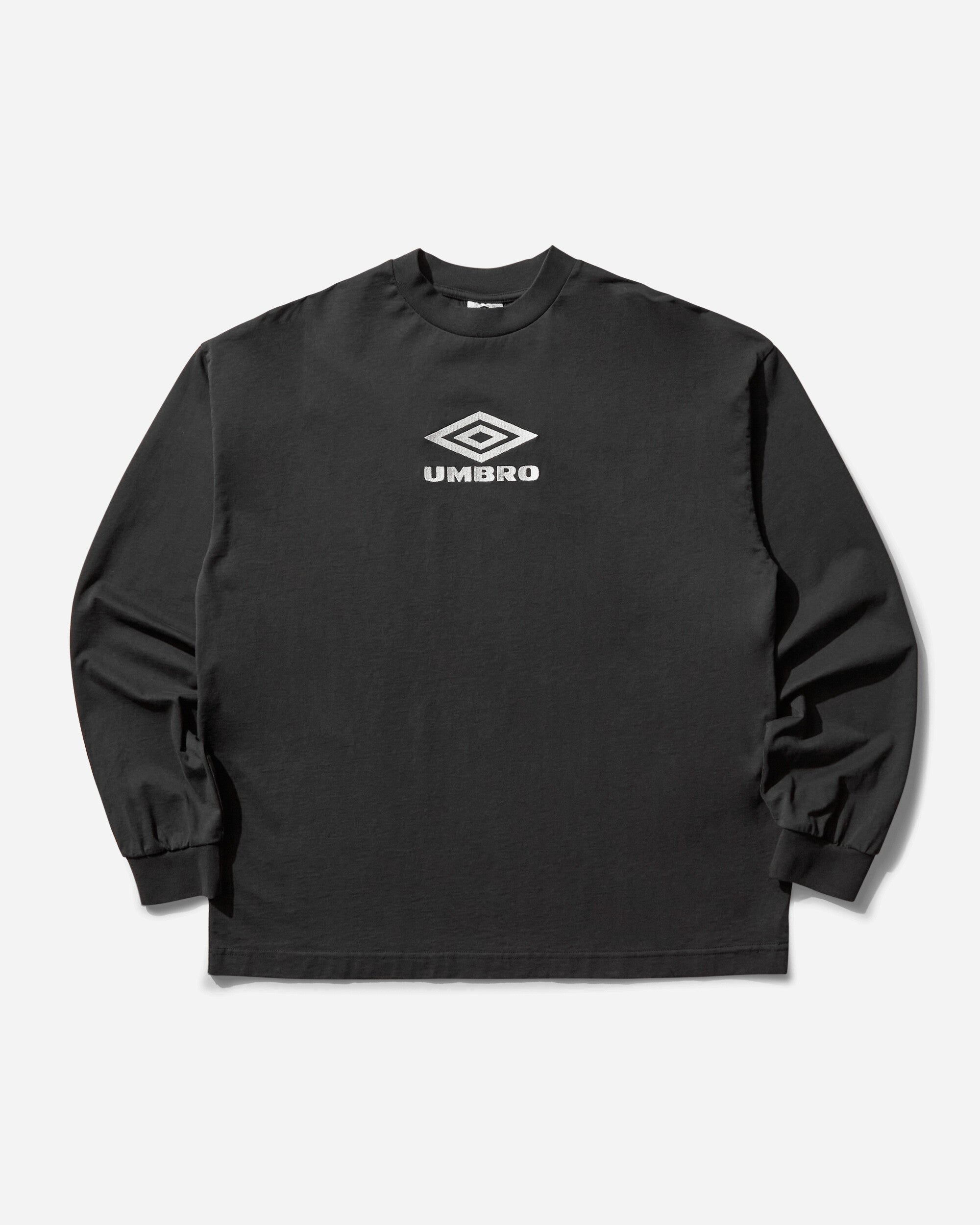 Umbro Og Logo Ls Shirt Washed Black White T-Shirts Top UBMW0237JY54 BLK0052