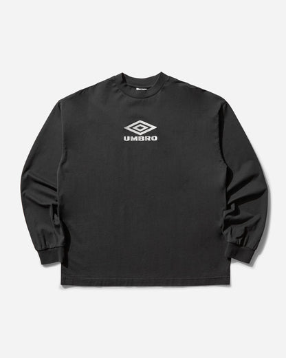 Umbro Og Logo Ls Shirt Washed Black White T-Shirts Top UBMW0237JY54 BLK0052