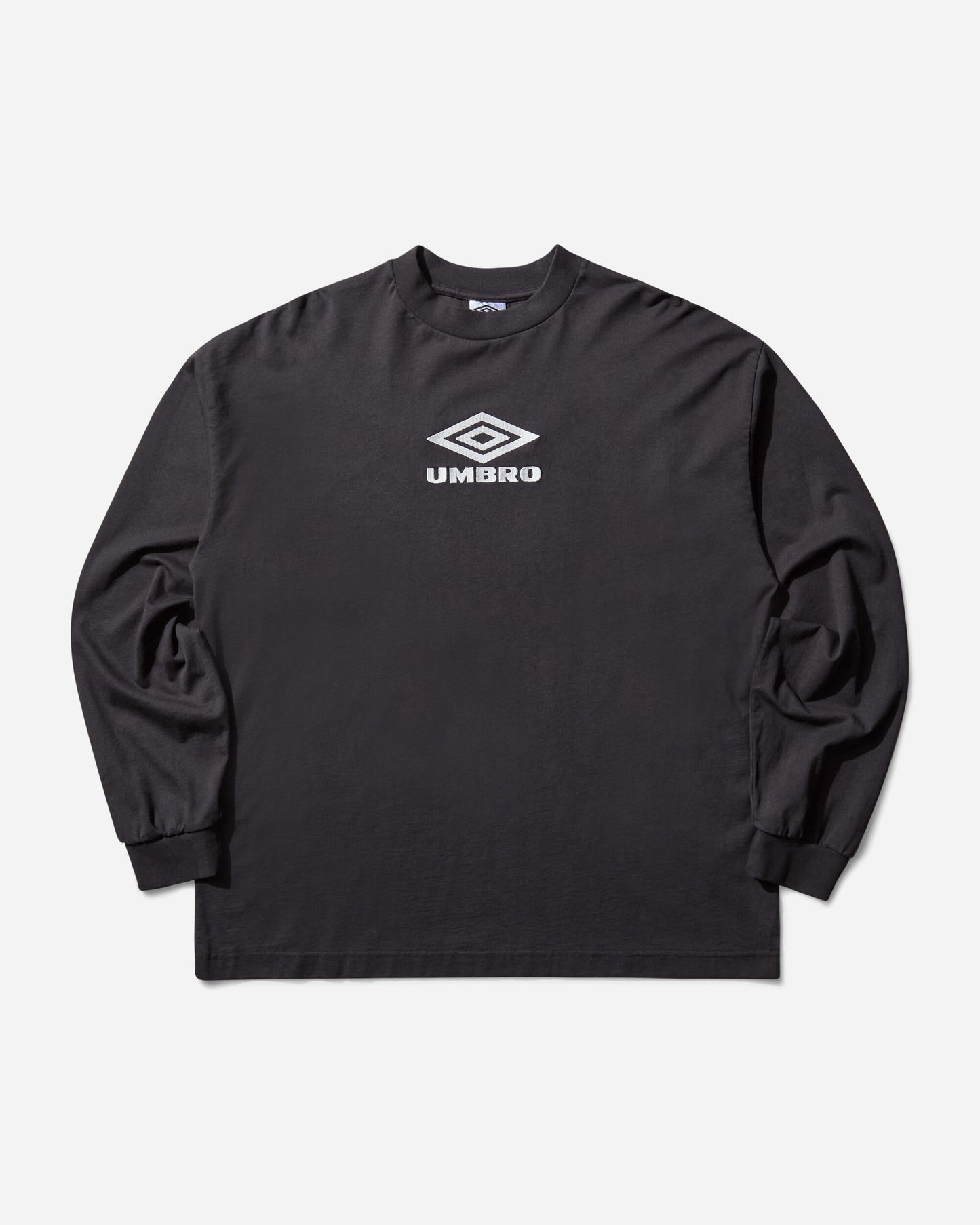 Umbro Og Logo Ls Shirt Washed Black White T-Shirts Top UBMW0237JY54 BLK0052