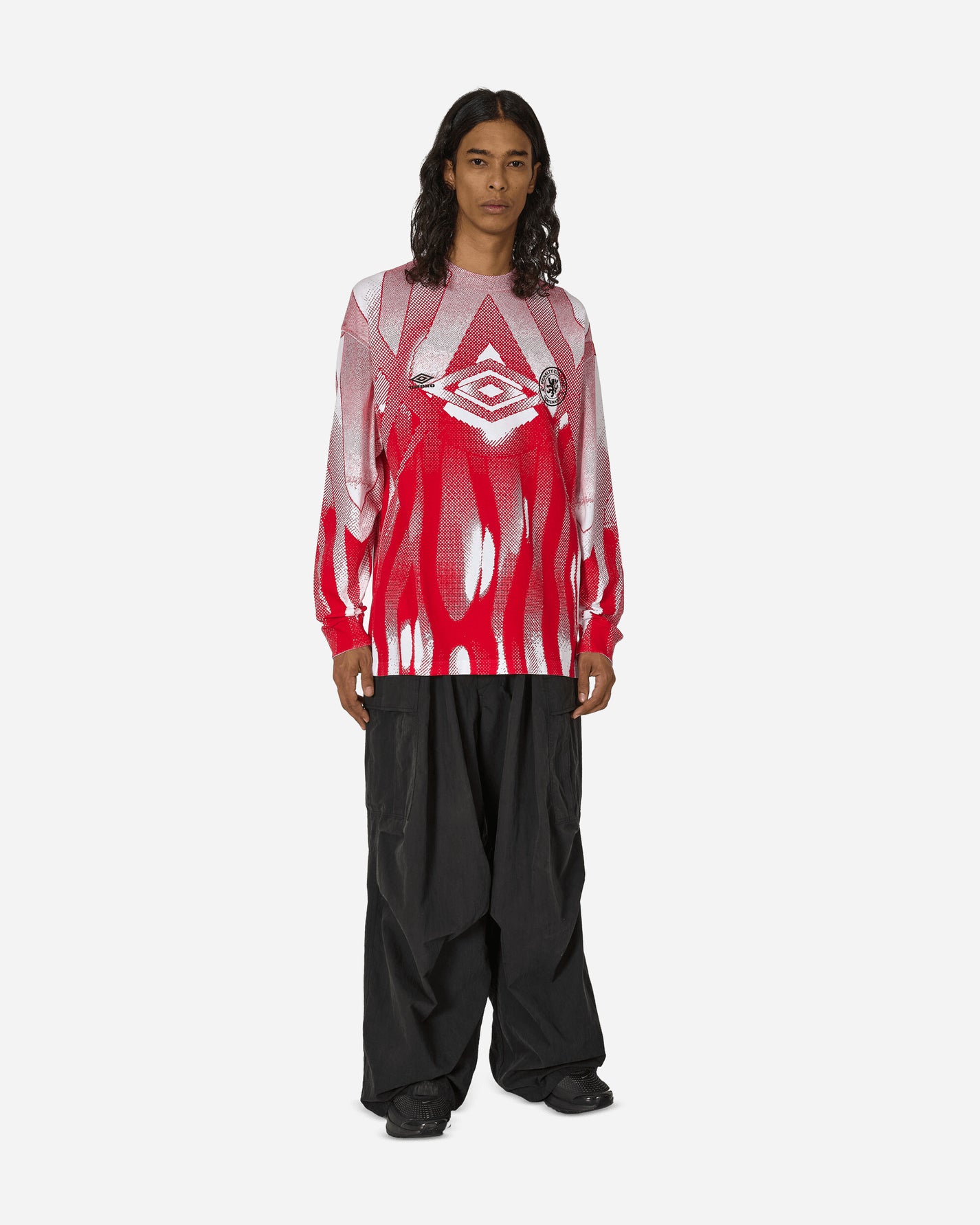 Umbro Warm Up Ls Red T-Shirts Top UBMW047JY15 RED0001