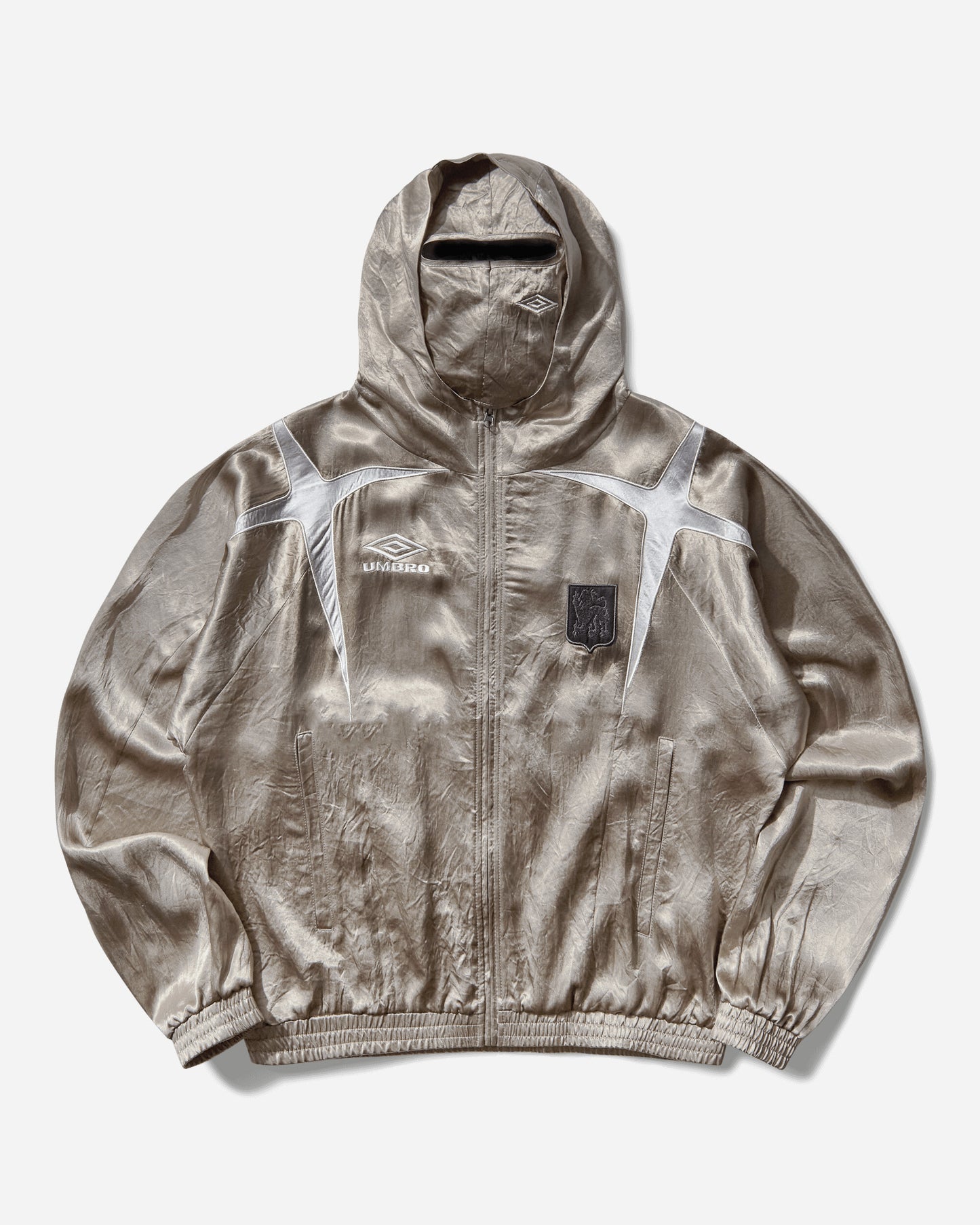 Umbro Satin Jester Track Jacket Silver Pearl Sweatshirts Track Tops UBMW0511FA335 GRY0009