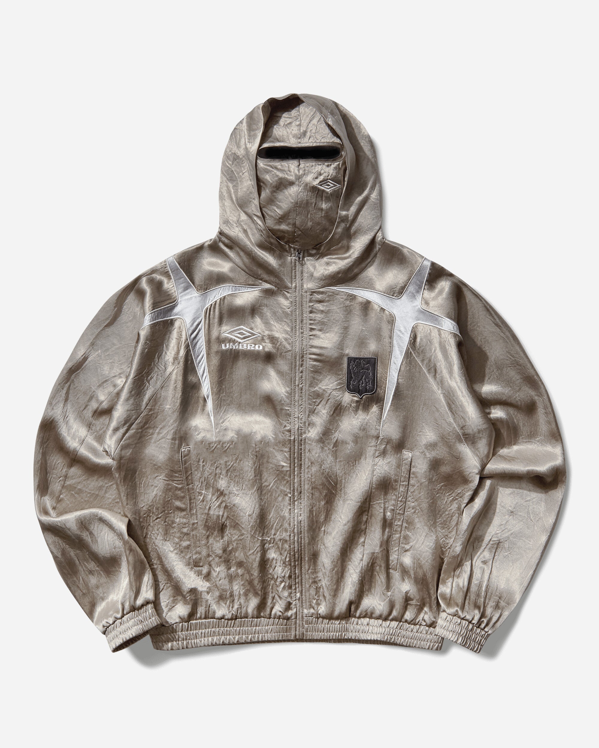 Umbro Satin Jester Track Jacket Silver Pearl Sweatshirts Track Tops UBMW0511FA335 GRY0009