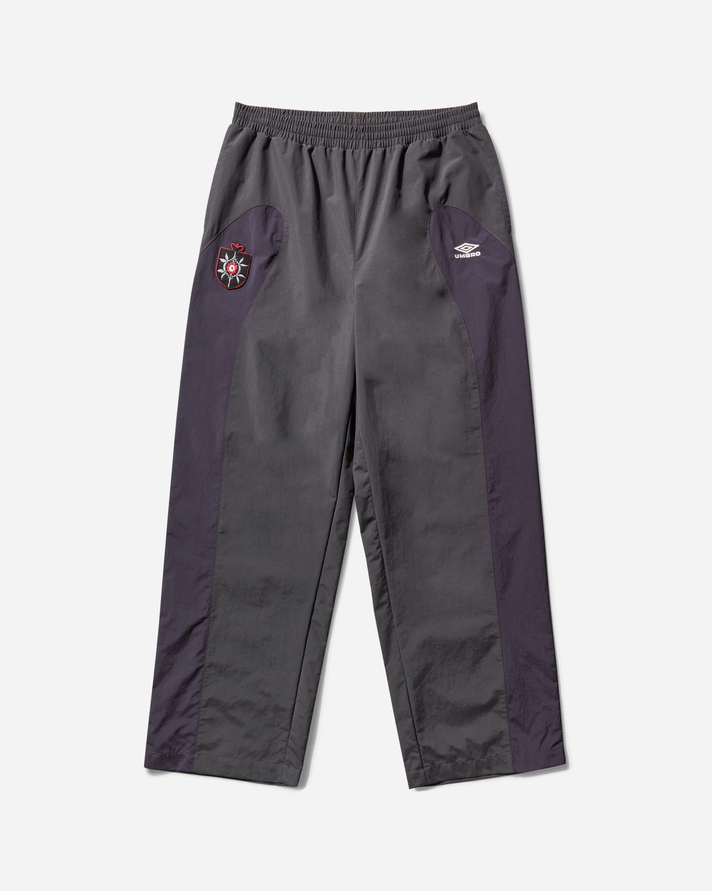 Umbro Rose Crest Track Pants Dark Grey Dark Purple Pants Trousers UBMW0345FA218 GRY0042
