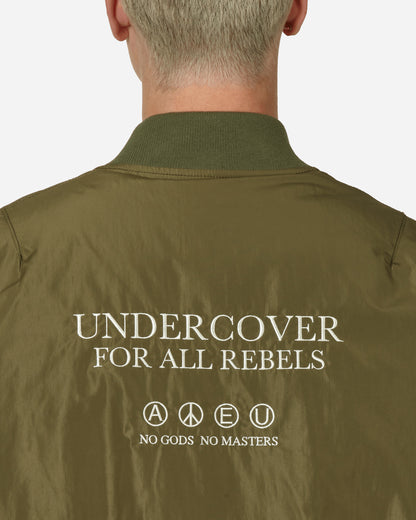 Undercover Ma-1 Bomber Jacket Khaki Coats and Jackets Bomber Jackets UP1D4201-2 1
