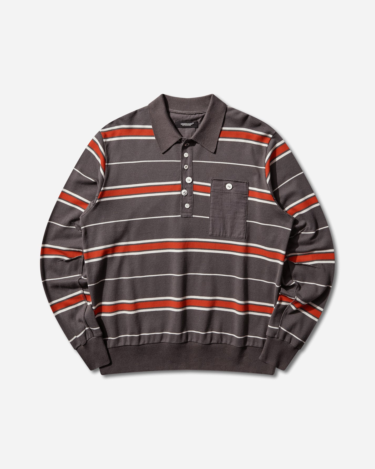 Undercover C S Gray Border T-Shirts Polo UC1F4804-2 GRAY BORDER