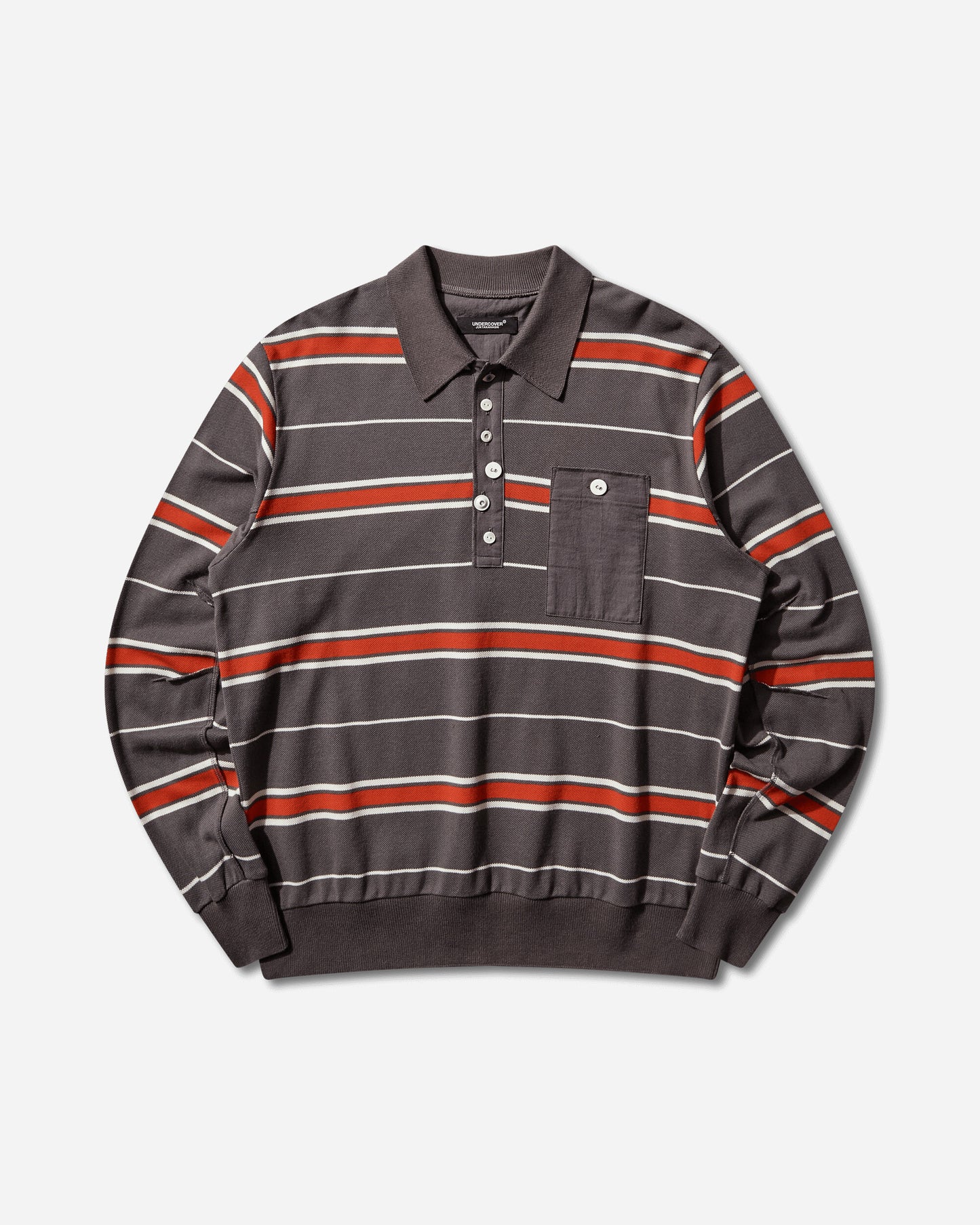 Undercover C S Gray Border T-Shirts Polo UC1F4804-2 GRAY BORDER