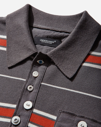 Undercover C S Gray Border T-Shirts Polo UC1F4804-2 GRAY BORDER
