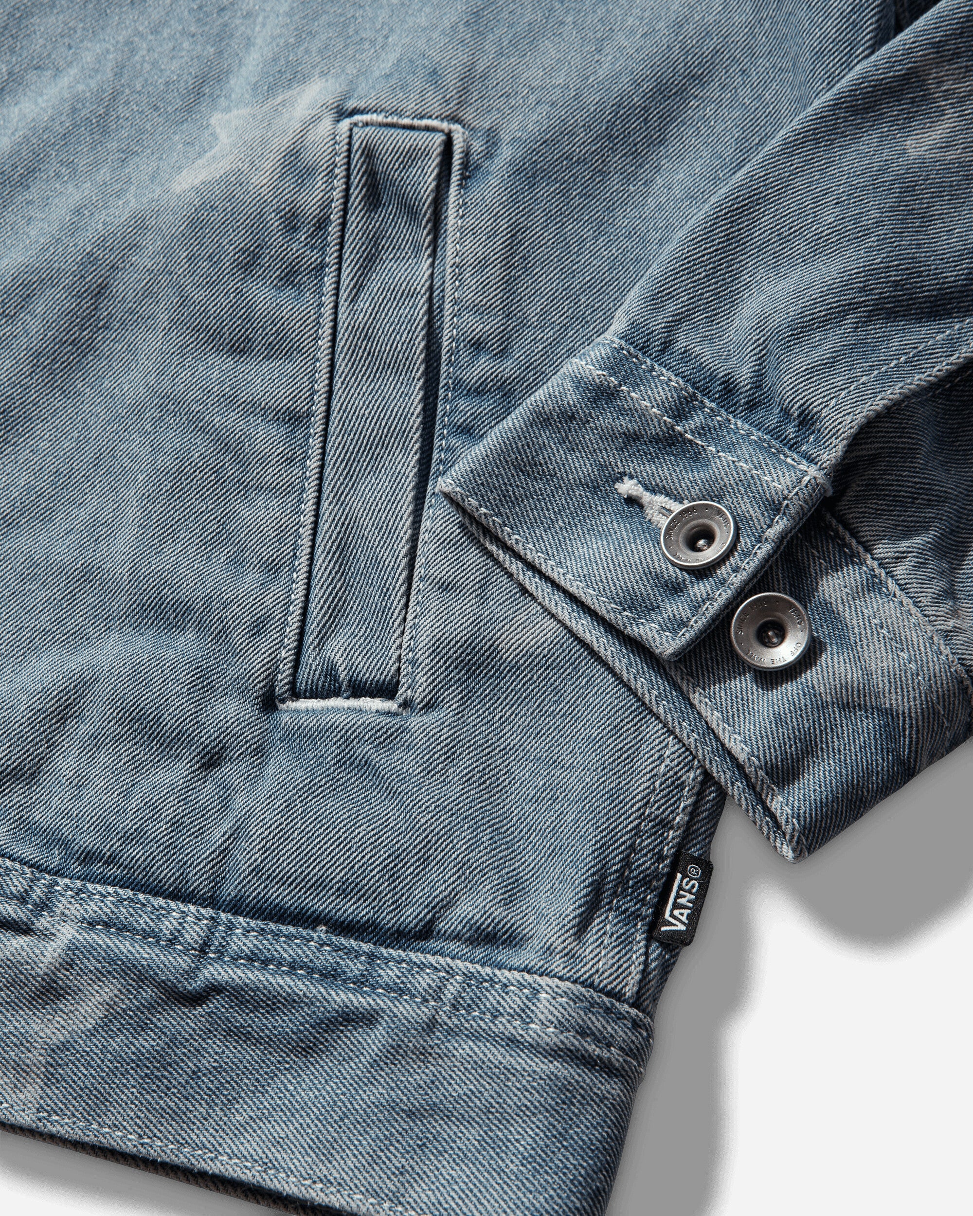 Vans Pomona Denim Station Jacket Stonewash/Blue Coats and Jackets Denim Jackets VN000T6QCDX1