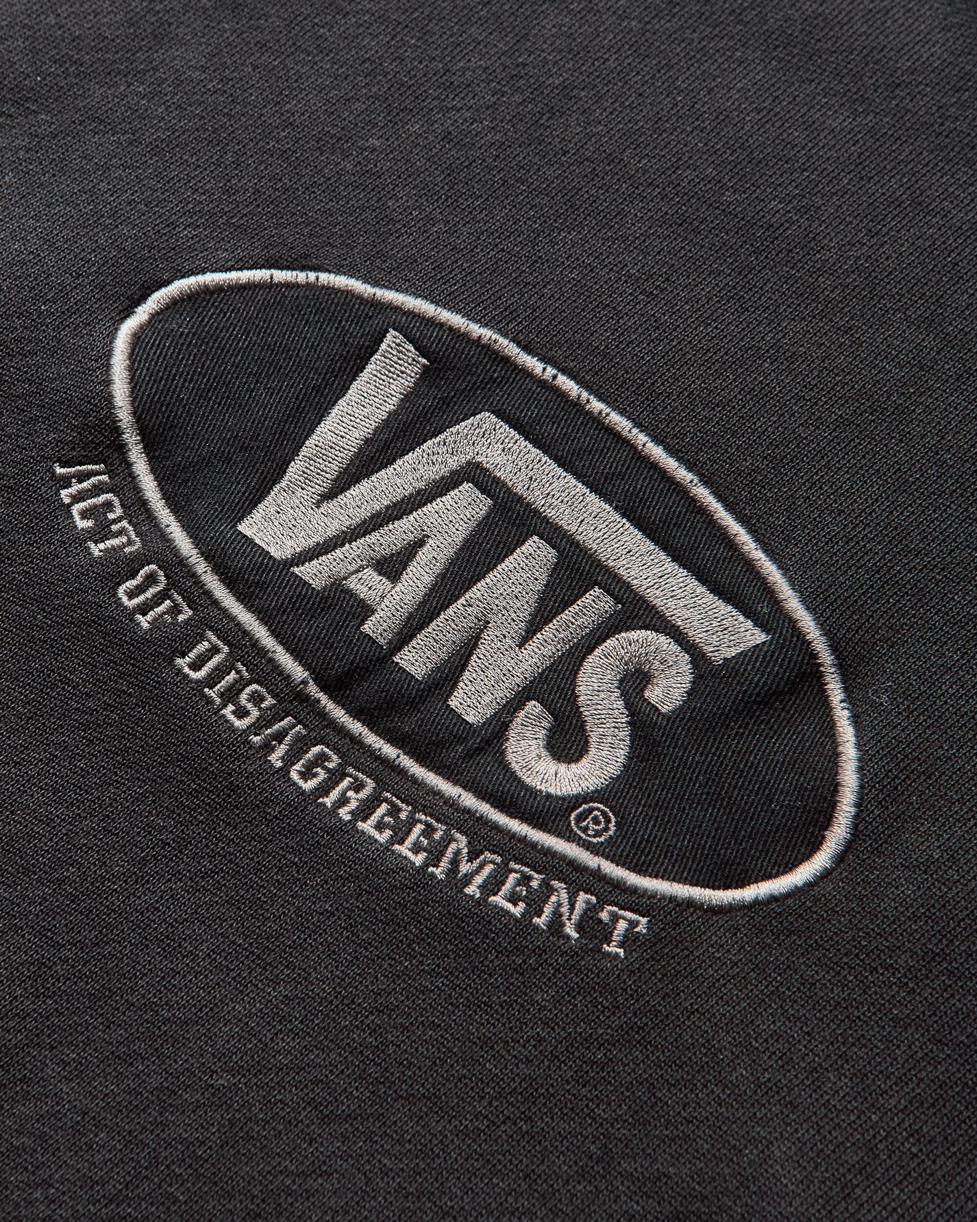 Vans Aod Oval Logo Hoodie Washed Black Sweatshirts Hoodies VN000RPZEMQ1