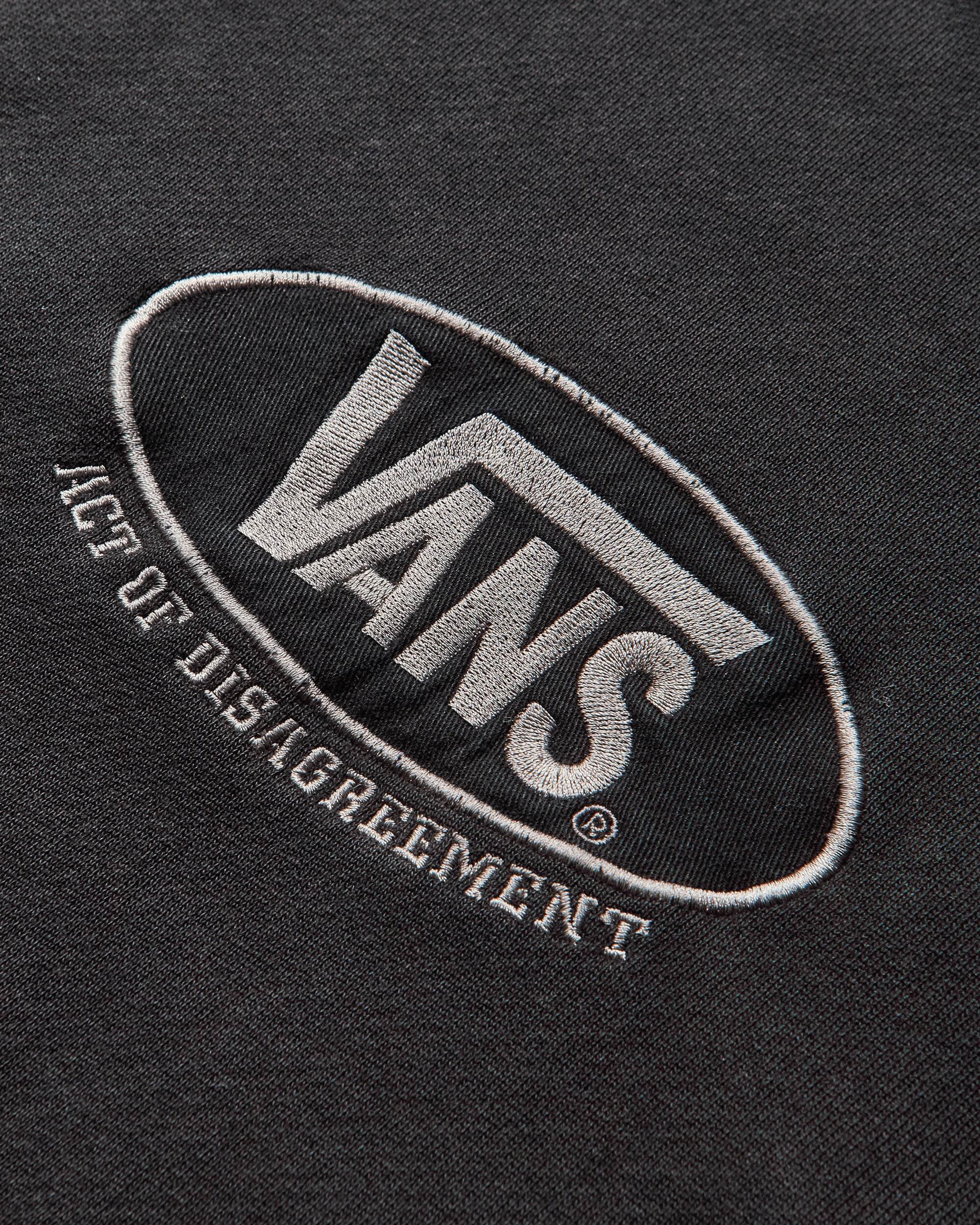 Vans Aod Oval Logo Hoodie Washed Black Sweatshirts Hoodies VN000RPZEMQ1