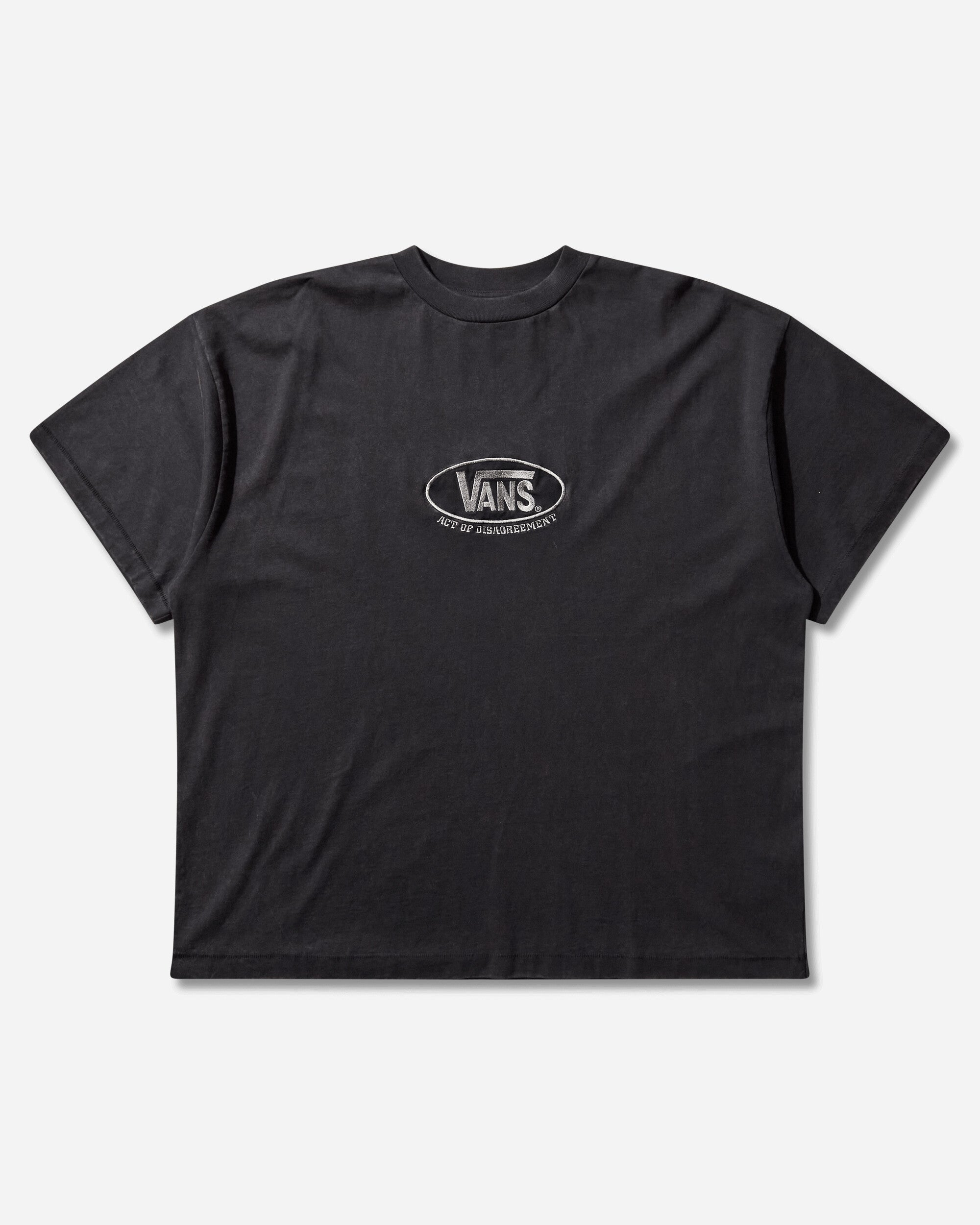 Vans Aod Oval Logo Tee Washed Black T-Shirts Shortsleeve VN000TR3EMQ1