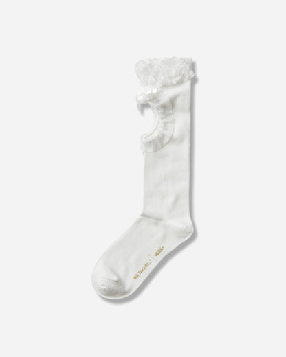 Vans Lx Metagirl Ruffle Knee High Sock Metagirl Studio White Underwear Socks VN000SUVWHT1