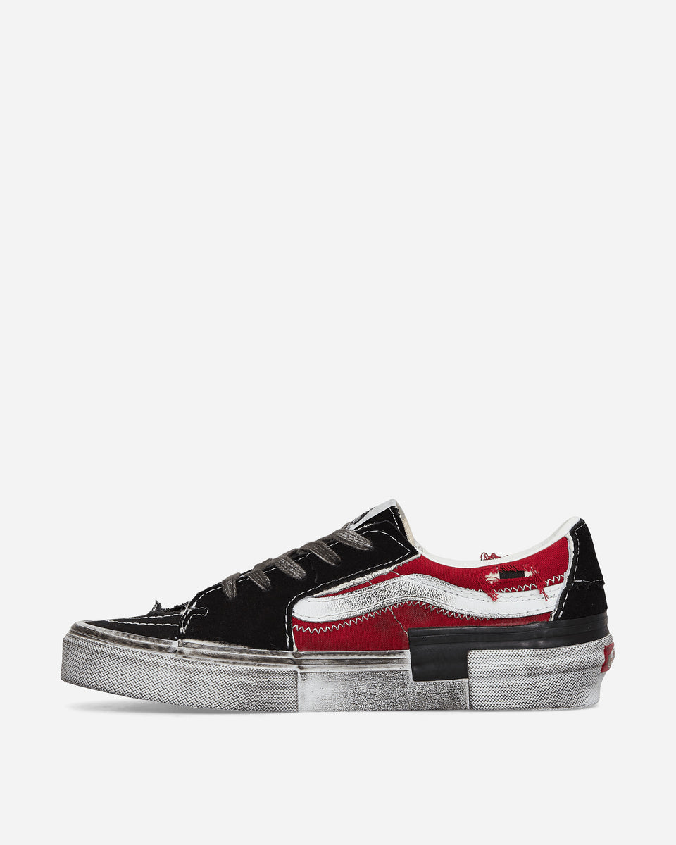 Vans SK8-Low Reconstruct Stressed Check Sneakers Black / Red