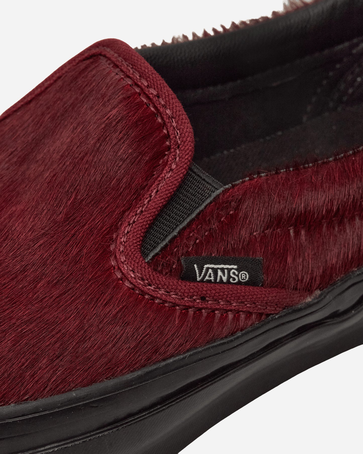 Vans Wmns Lx Classic Slip-On 98 Pony Hair Burgundy Sneakers Low VN000EEZBRG1